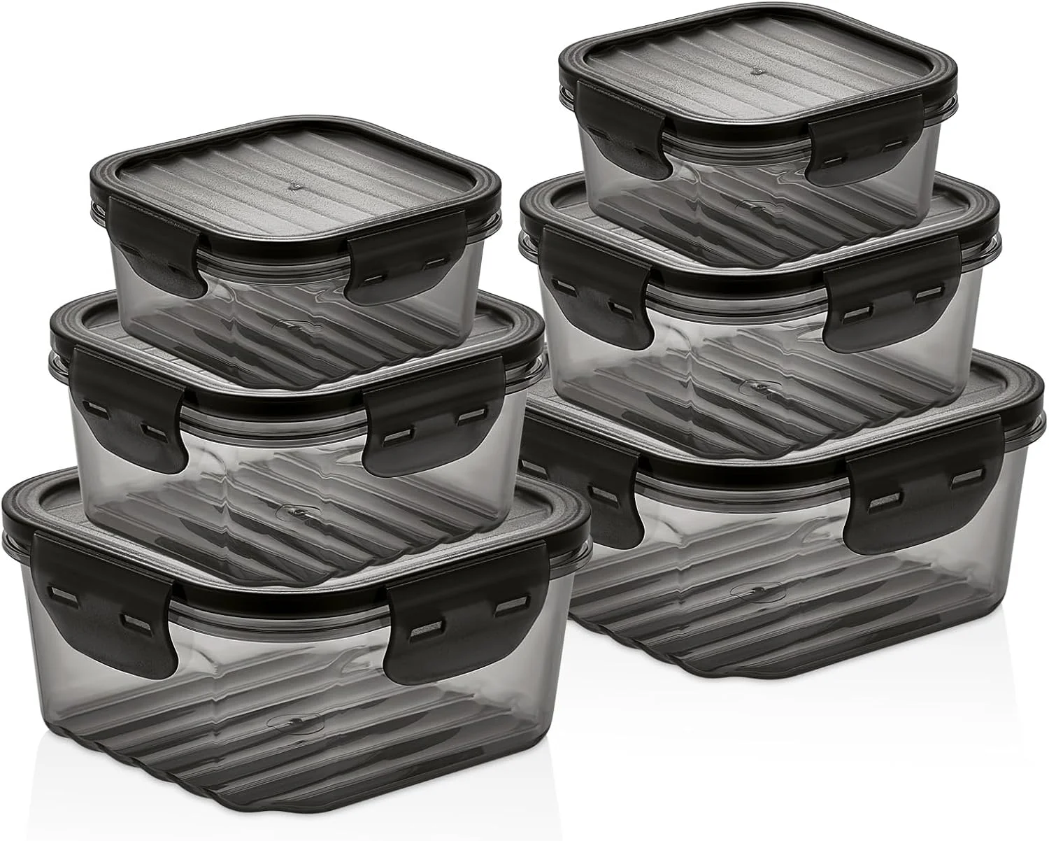 cev home essentials 6-Piece Food Storage Container Set – Airtight, Leakproof, BPA-Free Plastic Storage Boxes with Locking Lids – Stackable Meal Prep Containers, Microwave, Freezer & Dishwasher Safe cev home essentials 6-Piece Food Storage Container Set – Airtight, Leakproof, BPA-Free Plastic Storage Boxes with Locking Lids – Stackable Meal Prep Containers, Microwave, Freezer & Dishwasher Safe