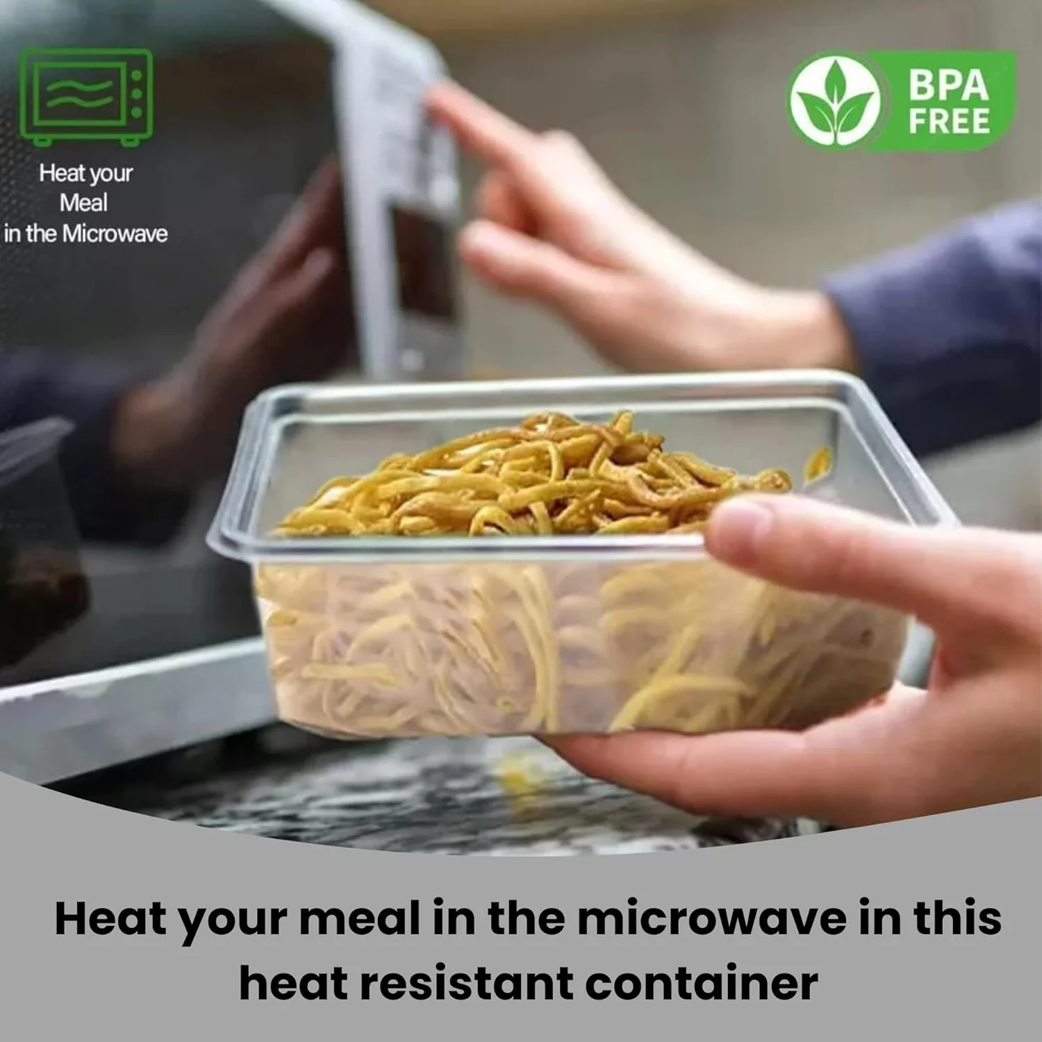 ظروف نگهداری غذا با درب [بسته 6 عددی] - بدون BPA، 700 میلی لیتر | ضد نشت، قابل استفاده مجدد، قابل چیدن روی هم، محکم | قابل استفاده در فریزر، مایکروویو و ماشین ظرفشویی | ایده آل برای آماده سازی غذا، پخت دسته ای، باقیمانده غذا (1، عاجی)