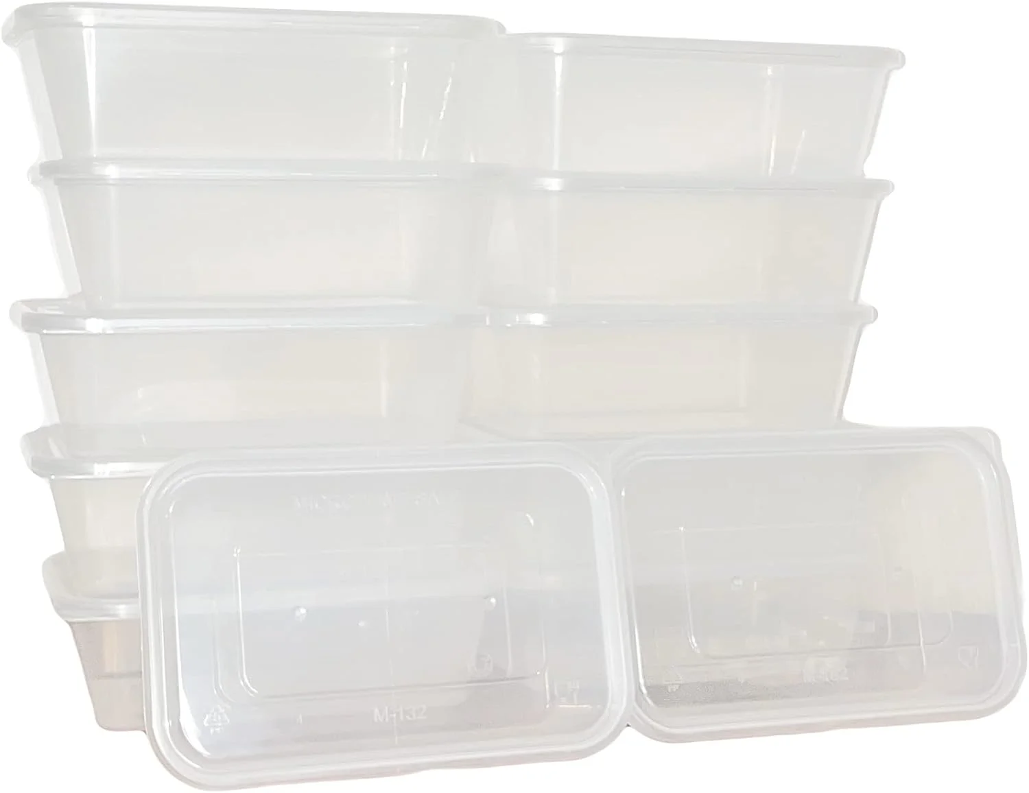 ظروف نگهداری غذا Be4Ever، بسته 12 عددی، پلاستیکی، مستطیلی، بدون BPA، مناسب مایکروویو و فریزر، قابل بازیافت، 650 میلی لیتر