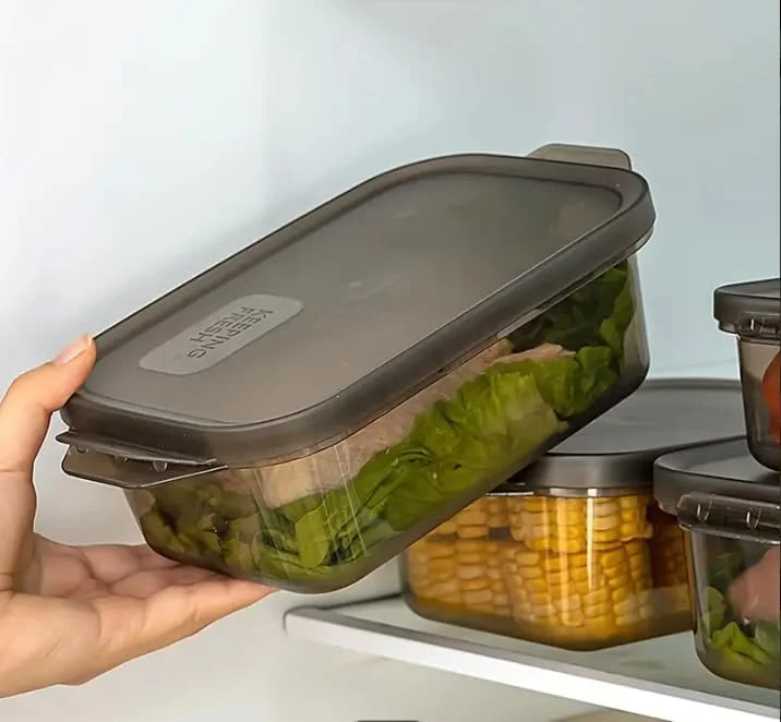 ظروف نگهداری مواد غذایی AK Atelier، 600 میلی لیتر، ست 3 عددی، پلاستیک شفاف، قابل استفاده در مایکروویو، قابل استفاده در فریزر