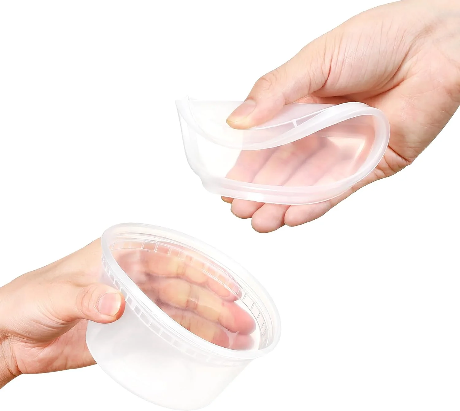 ظروف دلی پلاستیکی AOZITA، 20 ست، 32 اونسی، با درب، ظروف نگهداری مواد غذایی دربسته، قابل استفاده در فریزر/ماشین ظرفشویی/مایکروویو، ظروف سوپ برای نگهداری و آماده سازی غذا