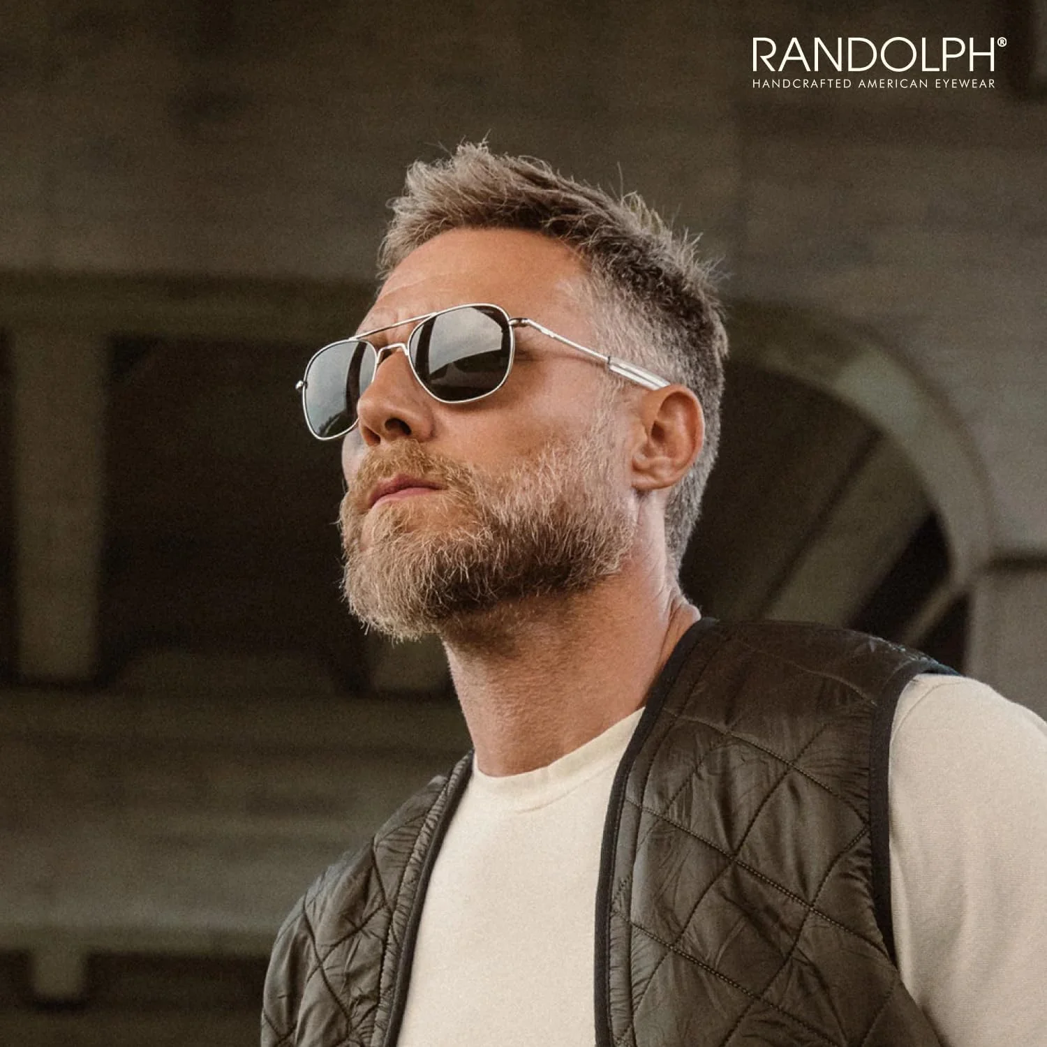 عینک آفتابی خلبانی راندولف انجینیرینگ مدل Pilot Polarized AF267 55 جدید، مناسب برای آقایان و بانوان