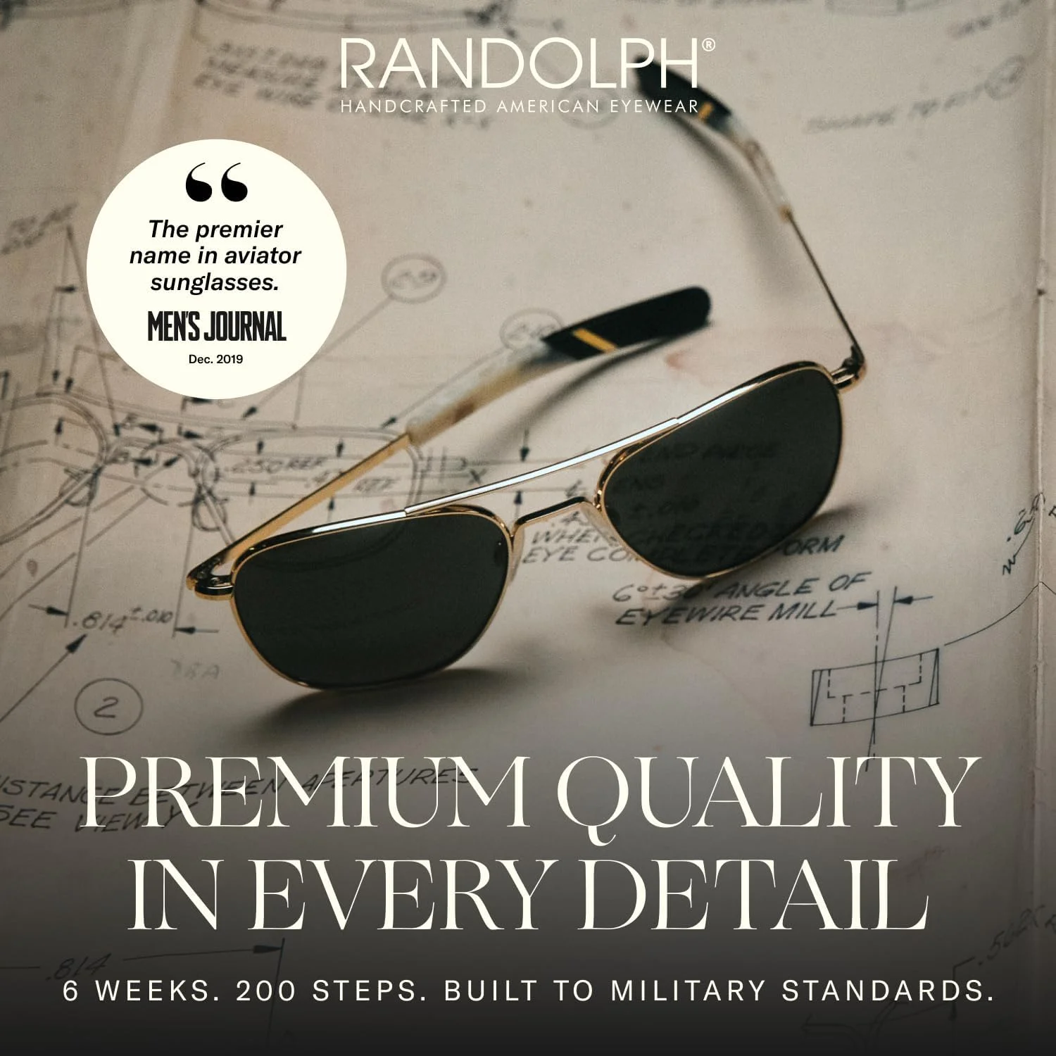 عینک آفتابی خلبانی راندولف انجینیرینگ مدل Pilot Polarized AF267 55 جدید، مناسب برای آقایان و بانوان