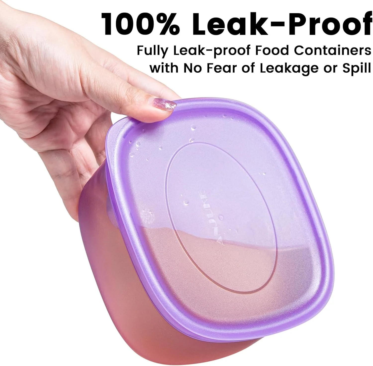 ظروف نگهداری مواد غذایی 7 تکه با درب های محکم، جعبه های نگهداری غذای رنگین کمانی قابل استفاده مجدد - مناسب فریزر، مایکروویو، ماشین ظرفشویی، ظروف نگهداری فریزر برای آماده سازی غذا، سازماندهی آشپزخانه (900 میلی لیتر)