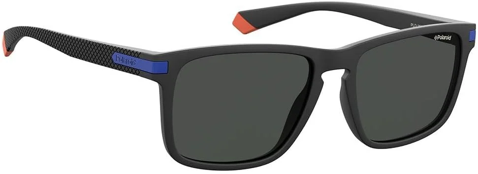 عینک آفتابی پلاروید مدل PLD2088/S، مشکی مات/آبی، 55 میلی‌متر، مناسب برای آقایان و بانوان