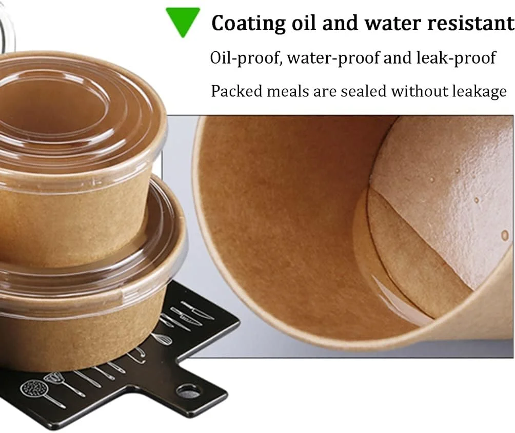 ظرف غذای بیرون بر AGYH بسته 500 عددی، ظروف آماده سازی غذا با درب، جعبه ناهار قابل استفاده مجدد، ظروف نگهداری مواد غذایی ایمن برای مایکروویو/فریزر، کاسه سالاد، 12 اونس (رنگ: استایل 1)