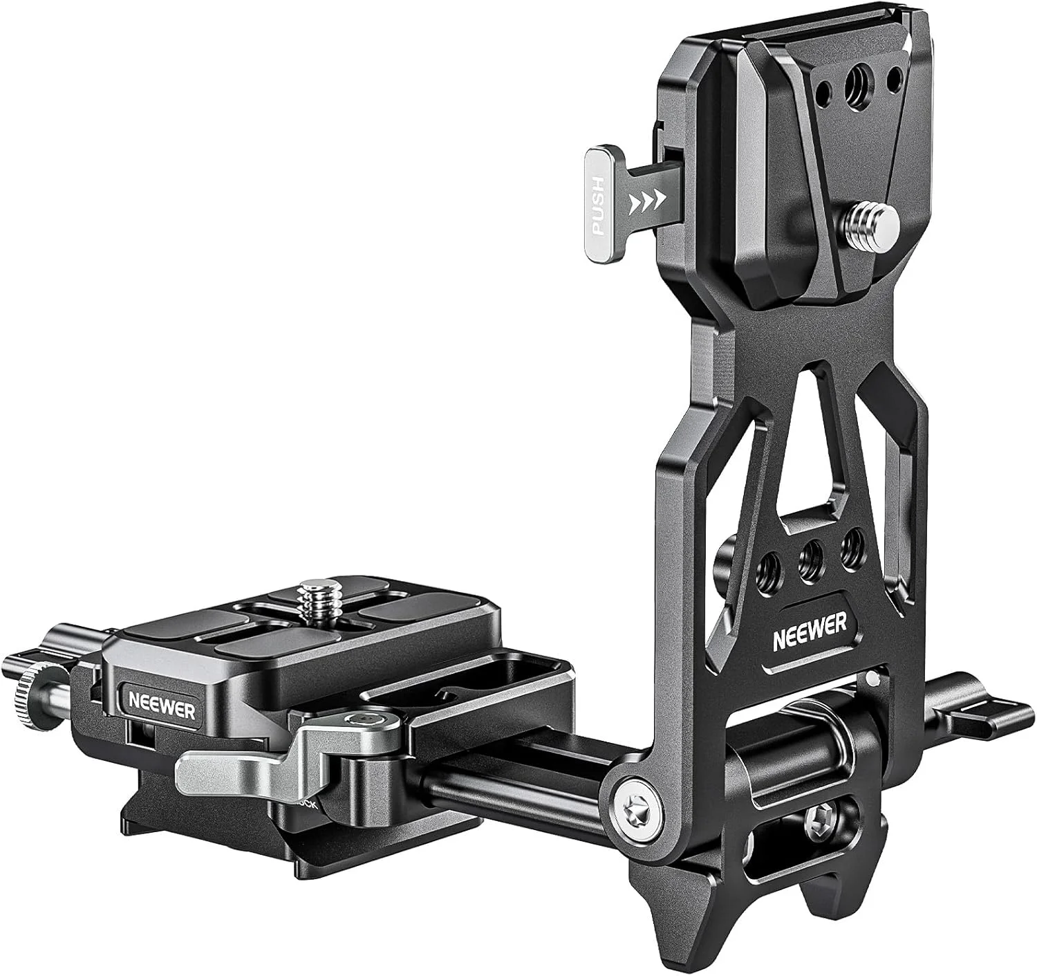 صفحه باتری V-Mount نیور با صفحه رهاسازی سریع نوع Ark، آداپتور قفل V تاشو برای NEEWER PS099E، سازگار با DJI RS4 RS3 گیمبال، قفس، دوربین، تجهیزات ویدئویی، PS015 PRO