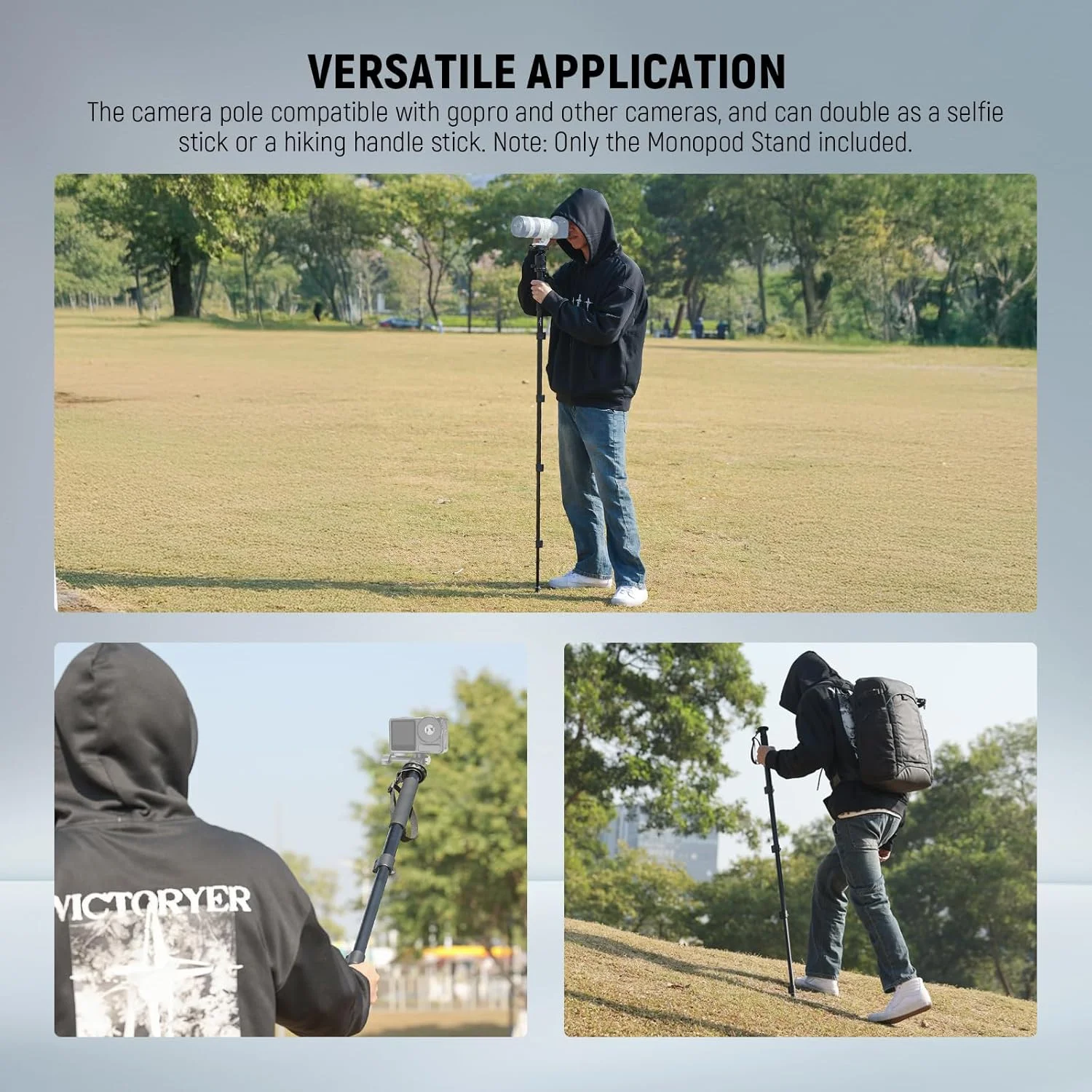 تک پایه دوربین NEEWER، تک پایه ویدیویی مسافرتی آلومینیومی قابل حمل 61 اینچی، آداپتور پیچ 1/4 اینچ 3/8 اینچ برای دوربین های DSLR، لوازم جانبی عکاسی، پارچه تمیز کننده، حداکثر بار 8 کیلوگرم، TP41 تک پایه دوربین NEEWER، تک پایه ویدیویی مسافرتی آلومینیومی قابل حمل 61 اینچی، آداپتور پیچ 1/4 اینچ 3/8 اینچ برای دوربین های DSLR، لوازم جانبی عکاسی، پارچه تمیز کننده، حداکثر بار 8 کیلوگرم، TP41