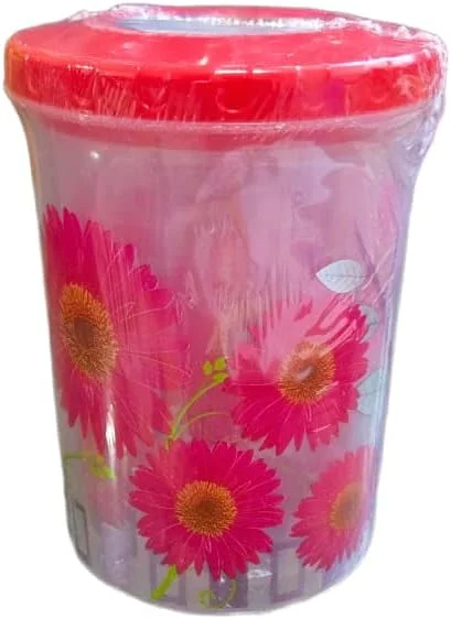 3-Piece BPA-Free Plastic Food Storage Container Set – Airtight, Leak-Proof, Stackable, Microwave & Freezer Safe – Ideal for Snacks, Dry Foods & Leftovers, 500ml, 1000ml, 1500ml (Red)