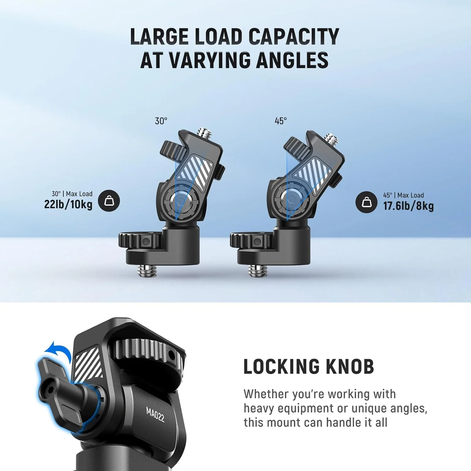 نگهدارنده مانیتور صحنه دوربین NEEWER، چرخش 360 درجه و شیب قابل تنظیم 180 درجه با پیچ 1/4 اینچ و 3/8 اینچ ضد پیچش سازگار با Atomos Ninja 5 اینچ و 7 اینچ سازگار با قفس دوربین SmallRig، MA022 نگهدارنده مانیتور صحنه دوربین NEEWER، چرخش 360 درجه و شیب قابل تنظیم 180 درجه با پیچ 1/4 اینچ و 3/8 اینچ ضد پیچش سازگار با Atomos Ninja 5 اینچ و 7 اینچ سازگار با قفس دوربین SmallRig، MA022