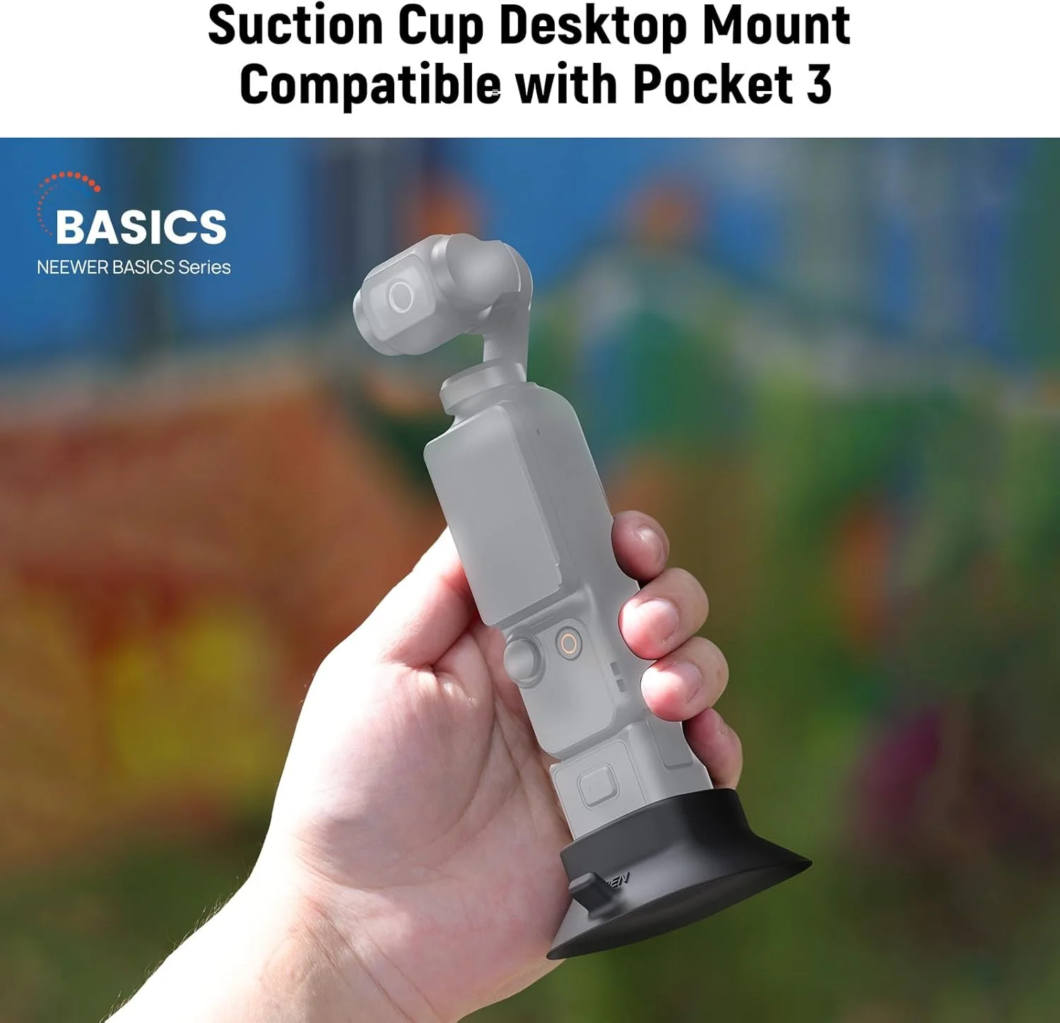 پایه سیلیکونی مکنده NEEWER Basics برای Pocket 3، پایه نگهدارنده دوربین رومیزی ضد لغزش نرم و پایدار ø64mm سازگار با دوربین گیمبال DJI Osmo Pocket 3، مدل AC023 پایه سیلیکونی مکنده NEEWER Basics برای Pocket 3، پایه نگهدارنده دوربین رومیزی ضد لغزش نرم و پایدار ø64mm سازگار با دوربین گیمبال DJI Osmo Pocket 3، مدل AC023