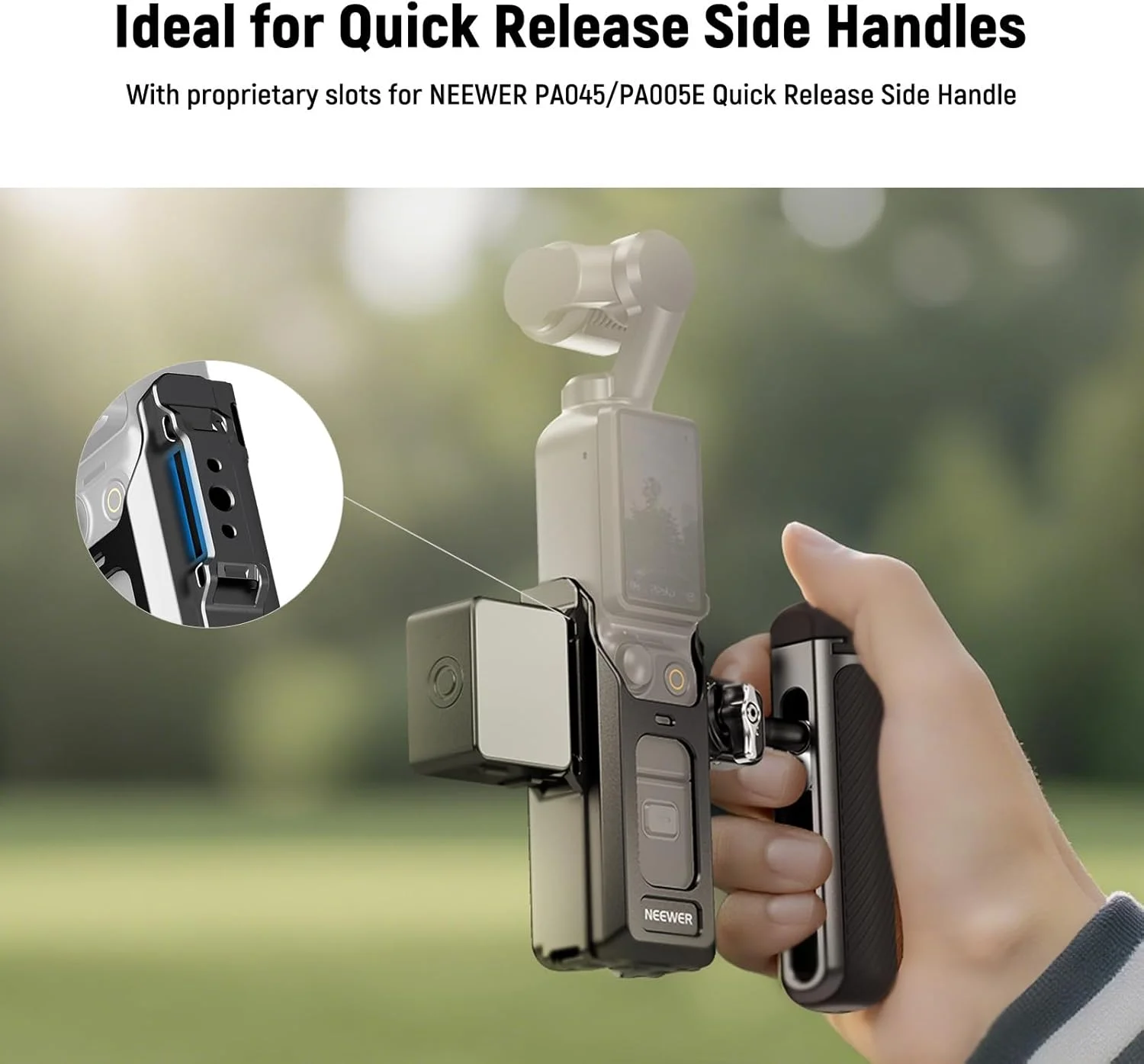 محافظ فلزی دوربین NEEWER Pocket 3، بدنه محافظ آلومینیومی آلیاژی همه کاره سازگار با DJI Osmo Pocket 3 و لوازم جانبی نصب مغناطیسی، رزوه های 1/4 اینچی، کفشک سرد، شکاف هایی برای دسته جانبی با قابلیت رهاسازی سریع، AC029 محافظ فلزی دوربین NEEWER Pocket 3، بدنه محافظ آلومینیومی آلیاژی همه کاره سازگار با DJI Osmo Pocket 3 و لوازم جانبی نصب مغناطیسی، رزوه های 1/4 اینچی، کفشک سرد، شکاف هایی برای دسته جانبی با قابلیت رهاسازی سریع، AC029