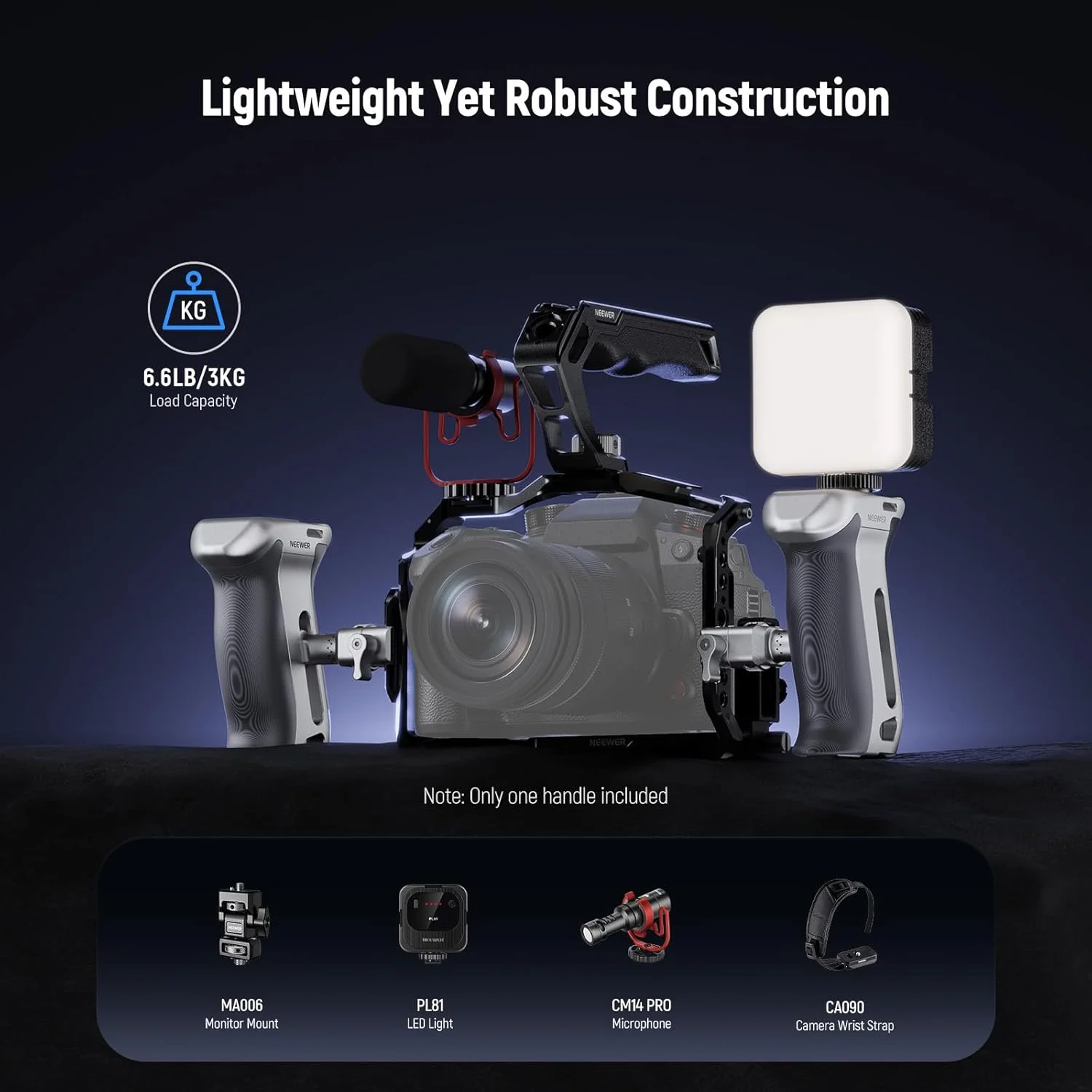 دسته جانبی ناتو با رهاسازی سریع Neewer، دستگیره جانبی دوربین ارگونومیک با گیره ناتو، دستگیره ضد لغزش، کفشک سرد، رزوه 1/4 اینچ و 3/8 اینچ برای ARRI، سازگار با قفس دوربین SmallRig، CA130 دسته جانبی ناتو با رهاسازی سریع Neewer، دستگیره جانبی دوربین ارگونومیک با گیره ناتو، دستگیره ضد لغزش، کفشک سرد، رزوه 1/4 اینچ و 3/8 اینچ برای ARRI، سازگار با قفس دوربین SmallRig، CA130