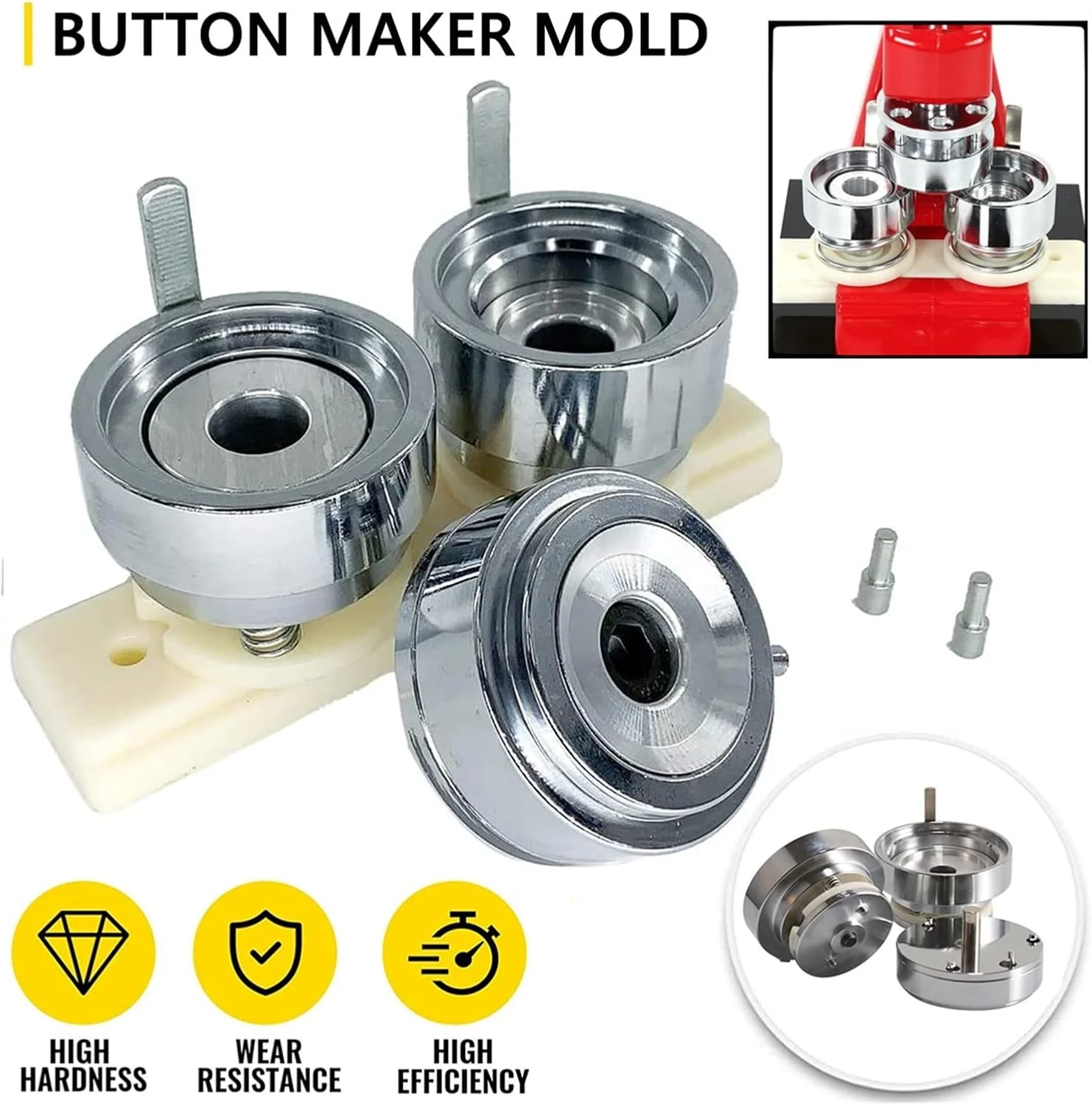 قالب و قطعات ساخت دکمه LZFuiop برای دستگاه پرس دکمه بج سینه 25/32/37/44/58/75 میلیمتری برای ساخت پین دکمه گرد قالب و قطعات ساخت دکمه LZFuiop برای دستگاه پرس دکمه بج سینه 25/32/37/44/58/75 میلیمتری برای ساخت پین دکمه گرد