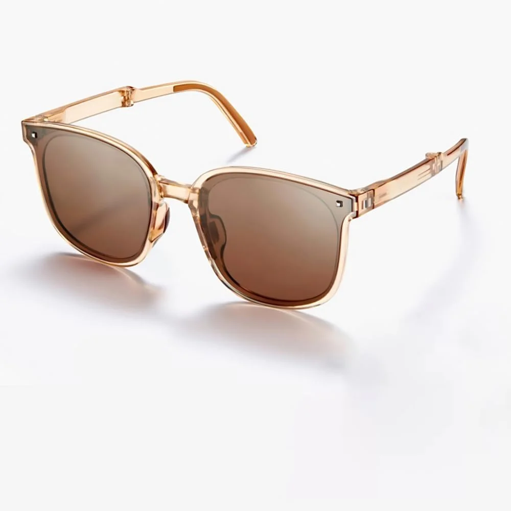 عینک آفتابی پلاریزه زنانه تاشو، محافظت UV400، فریم PC سبک وزن - سبک کلاسیک خلبانی برای زنان، رانندگی، فضای باز، مسافرت