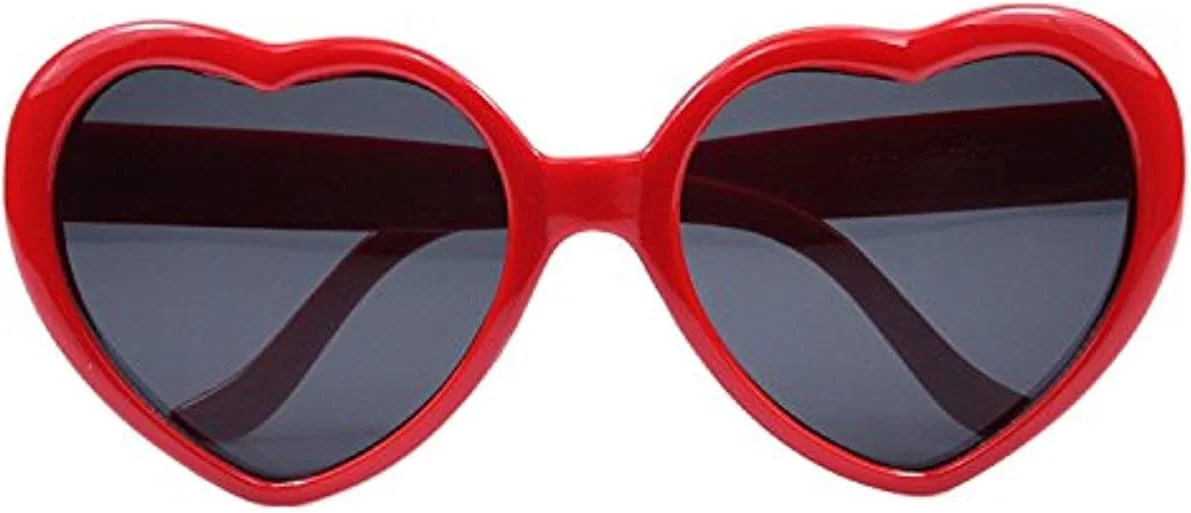 عینک آفتابی زنانه پلاریزه قلبی شکل، مد روز، فانتزی، رترو، بزرگ، با لنزهای محافظ UV400