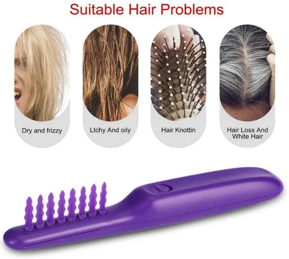 برس باز کننده گره مو KASTWAVE، مناسب موهای خیس یا خشک به همراه پوشش برس، برس ماساژور برقی پوست سر برای بزرگسالان/کودکان - (باتری شامل نمی شود)