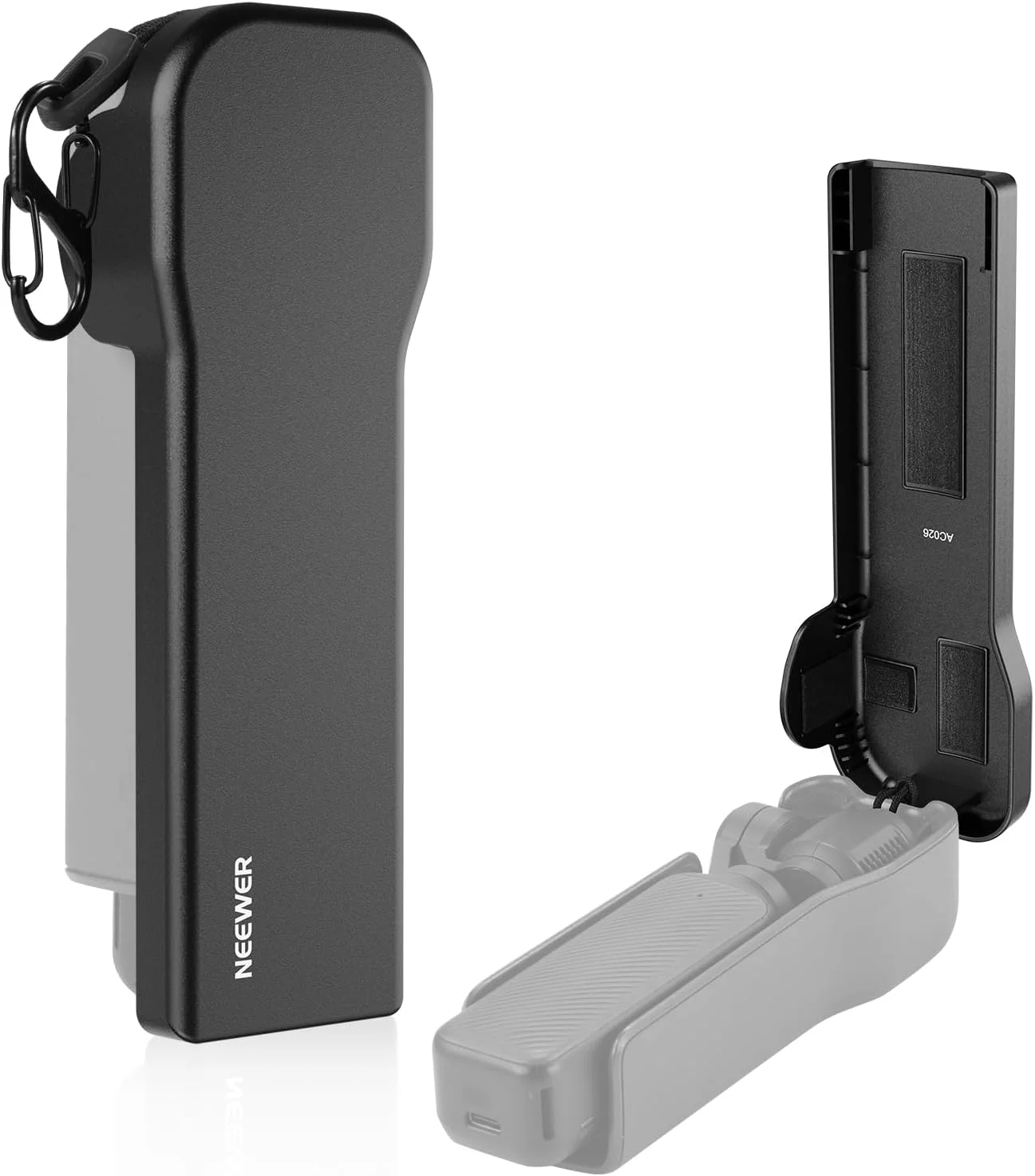 محافظ دوربین NEEWER Pocket 3 با کارابین، کیف سخت و مقاوم در برابر ضربه، سازگار با DJI Osmo Pocket 3 Gimbal، محافظ صفحه نمایش لنز، لوازم جانبی Creator Combo، AC026