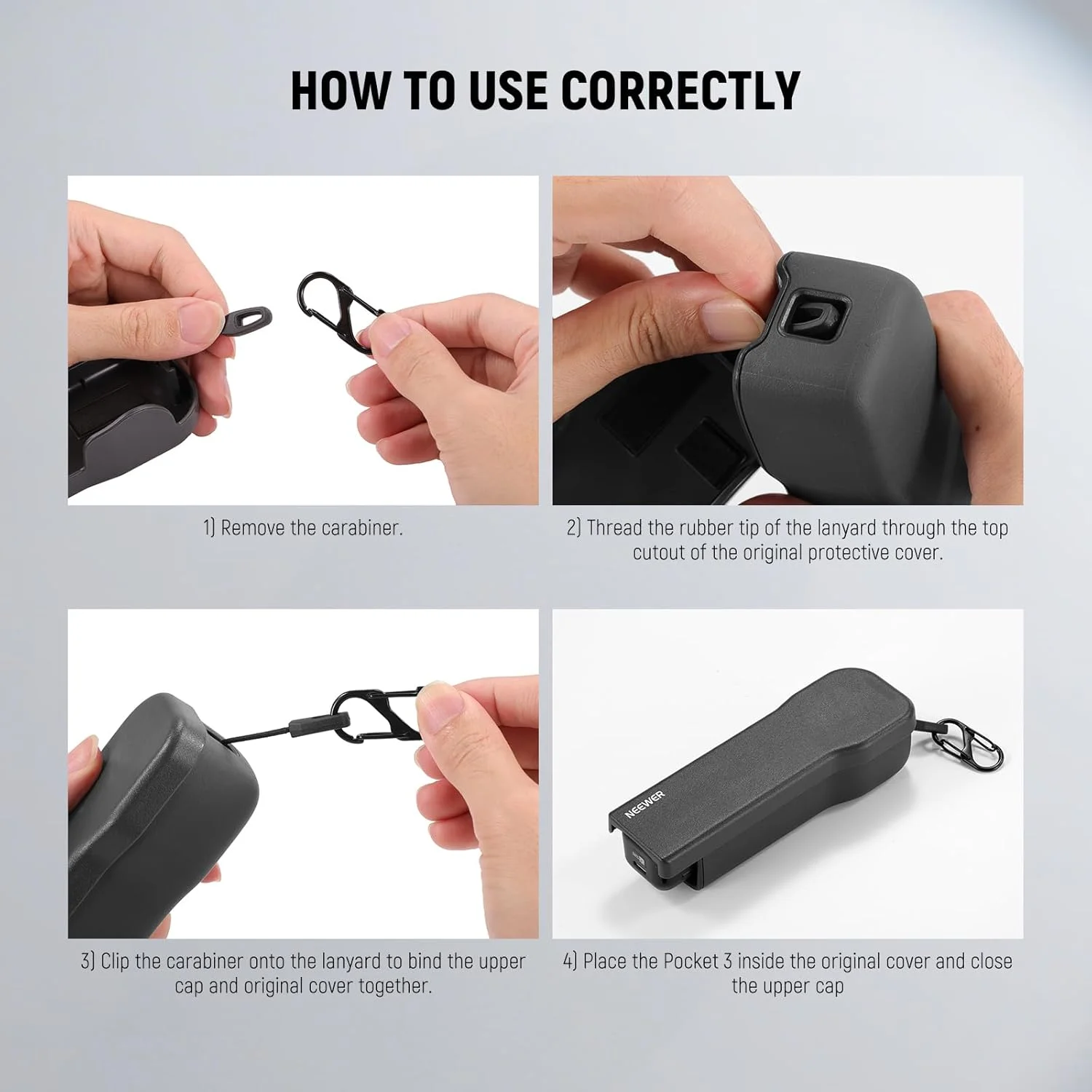 محافظ دوربین NEEWER Pocket 3 با کارابین، کیف سخت و مقاوم در برابر ضربه، سازگار با DJI Osmo Pocket 3 Gimbal، محافظ صفحه نمایش لنز، لوازم جانبی Creator Combo، AC026 محافظ دوربین NEEWER Pocket 3 با کارابین، کیف سخت و مقاوم در برابر ضربه، سازگار با DJI Osmo Pocket 3 Gimbal، محافظ صفحه نمایش لنز، لوازم جانبی Creator Combo، AC026