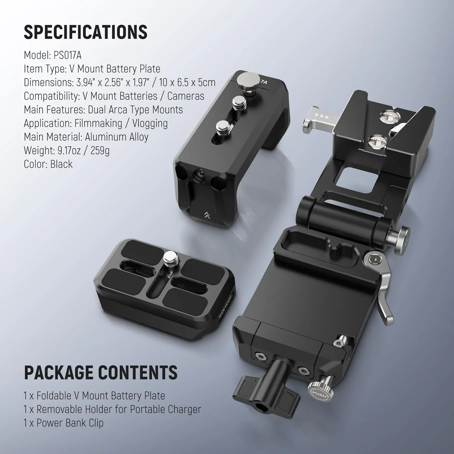 صفحه باتری V-Mount نیور با صفحه QR نوع Arca، نگهدارنده شارژر قابل حمل، آداپتور تاشو V Lock برای NEEWER PS099E، سازگار با DJI RS4 RS3 گیمبال دوربین قفس لوازم جانبی ریگ ویدئویی، PS017A صفحه باتری V-Mount نیور با صفحه QR نوع Arca، نگهدارنده شارژر قابل حمل، آداپتور تاشو V Lock برای NEEWER PS099E، سازگار با DJI RS4 RS3 گیمبال دوربین قفس لوازم جانبی ریگ ویدئویی، PS017A