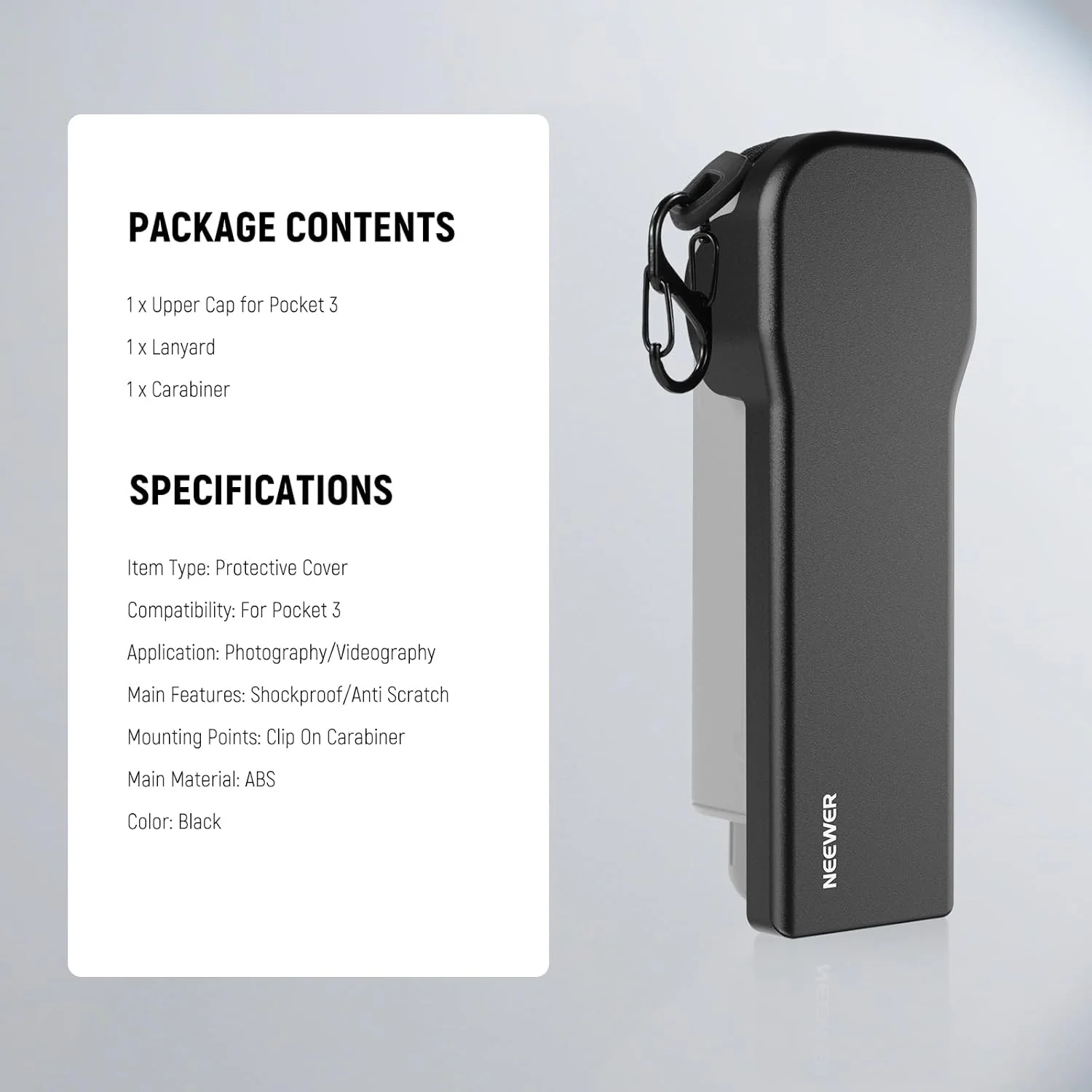 محافظ دوربین NEEWER Pocket 3 با کارابین، کیف سخت و مقاوم در برابر ضربه، سازگار با DJI Osmo Pocket 3 Gimbal، محافظ صفحه نمایش لنز، لوازم جانبی Creator Combo، AC026 محافظ دوربین NEEWER Pocket 3 با کارابین، کیف سخت و مقاوم در برابر ضربه، سازگار با DJI Osmo Pocket 3 Gimbal، محافظ صفحه نمایش لنز، لوازم جانبی Creator Combo، AC026