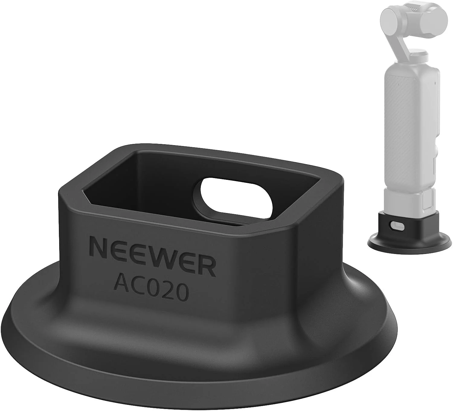 پایه سیلیکونی NEEWER برای Pocket 3، قطر 64 میلی‌متر، ضد لغزش، نرم، پایدار، ضد خش، پایه نگهدارنده دوربین رومیزی سازگار با دوربین گیمبال DJI Osmo Pocket 3، مدل AC020