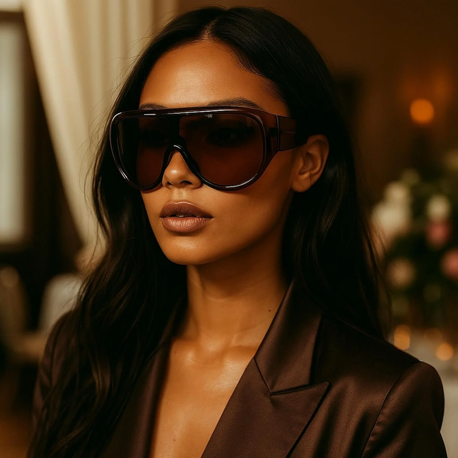 عینک آفتابی خلبانی بزرگ زنانه mincl، فریم بزرگ، عینک آفتابی گرد لوکس برای خانم ها، عینک آفتابی فضای باز، محافظ UV400