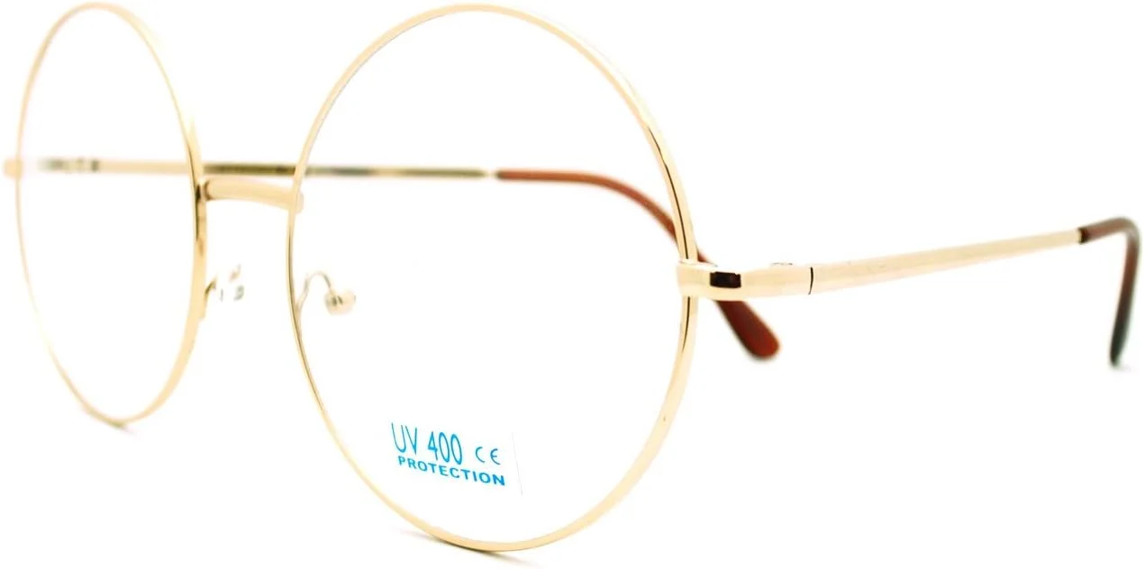 عینک عدسی شفاف با فریم دایره ای بزرگ و بسیار بزرگ PASTL