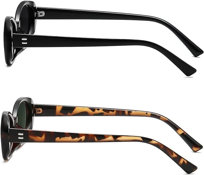 عینک آفتابی رترو Oasisgalore، عینک آفتابی بیضی گربه ای وینتیج با محافظت UV برای استفاده در فضای باز زنانه و مردانه (3 عدد)