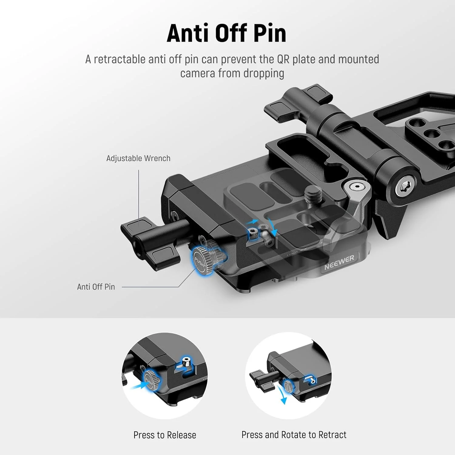 صفحه باتری V-Mount تاشو و سبک NEEWER با صفحه QR از نوع Arca و صفحه پایه جداشدنی سازگار با قفس دوربین SmallRig، ریگ ویدئویی و گیمبال DJI RS4 RS3 مدل PS015 PRO صفحه باتری V-Mount تاشو و سبک NEEWER با صفحه QR از نوع Arca و صفحه پایه جداشدنی سازگار با قفس دوربین SmallRig، ریگ ویدئویی و گیمبال DJI RS4 RS3 مدل PS015 PRO
