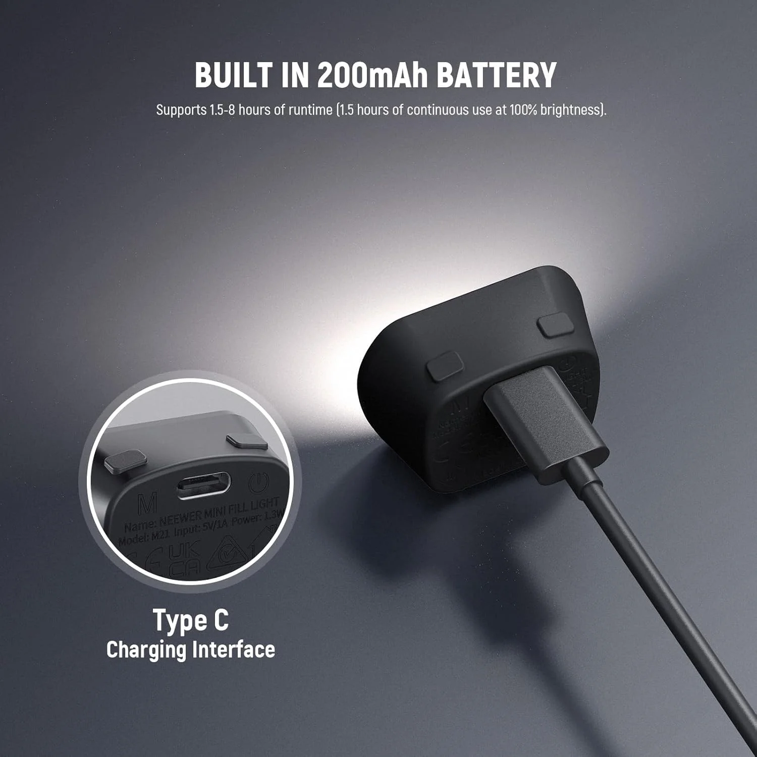 نور کمکی مغناطیسی NEEWER BASICS سازگار با دوربین گیمبال DJI OSMO Pocket 3 Creator Combo، نورپردازی LED کوچک قابل شارژ USB C برای ضبط سلفی ولاگ ویدیو، M21 مشکی نور کمکی مغناطیسی NEEWER BASICS سازگار با دوربین گیمبال DJI OSMO Pocket 3 Creator Combo، نورپردازی LED کوچک قابل شارژ USB C برای ضبط سلفی ولاگ ویدیو، M21 مشکی