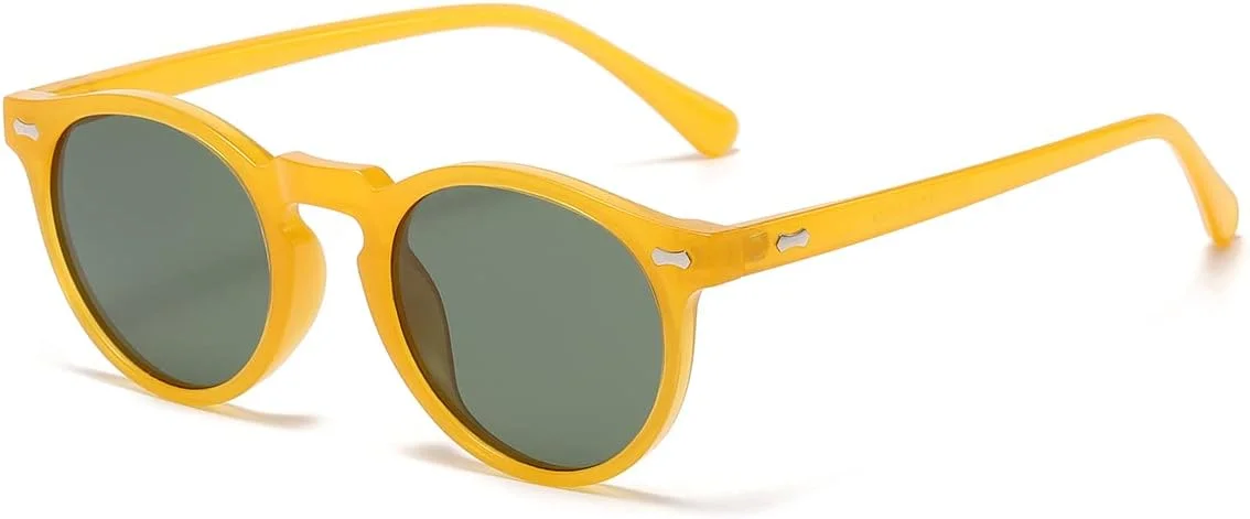 عینک آفتابی پلاریزه NIDOVIX مدل Vintage، مناسب آقایان و بانوان، عینک مد روز کلاسیک گرد، محافظت UV400