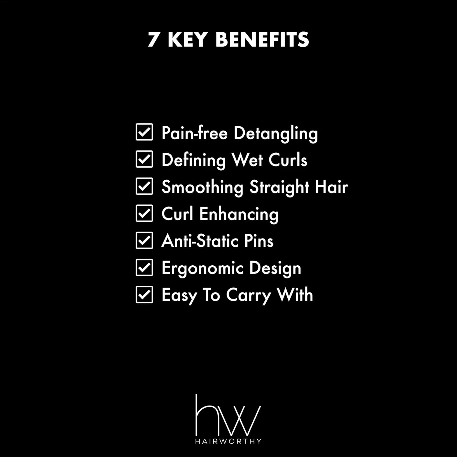 برس حالت دهنده مو Hairworthy Hairembrace برای حالت دادن به موهای فر، موج دار و صاف. دارای 9 ردیف پین نایلونی برای باز کردن گره، مشخص کردن و صاف کردن مو. ایده آل برای موهای خیس و خشک.