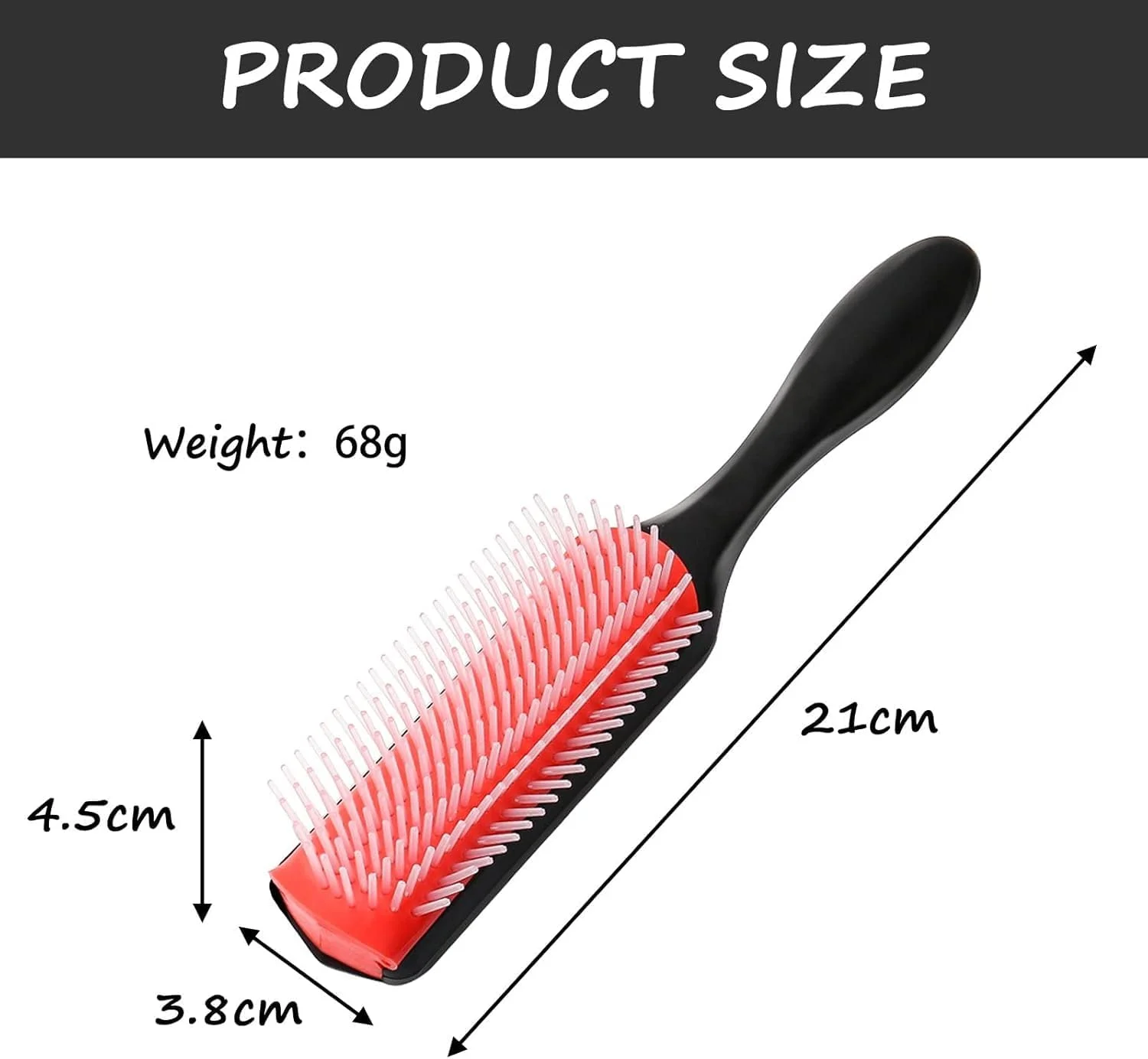 برس مو ggcyifei، برس حالت دهنده مو، برس موی کوسن دار 9 ردیفه برای جدا کردن، حالت دادن، مشخص کردن فرها، خشک کردن با سشوار، حالت دادن، باز کردن گره ها، از نرم کننده روی موهای خیس برای ایجاد موهای مجعد صاف استفاده کنید.