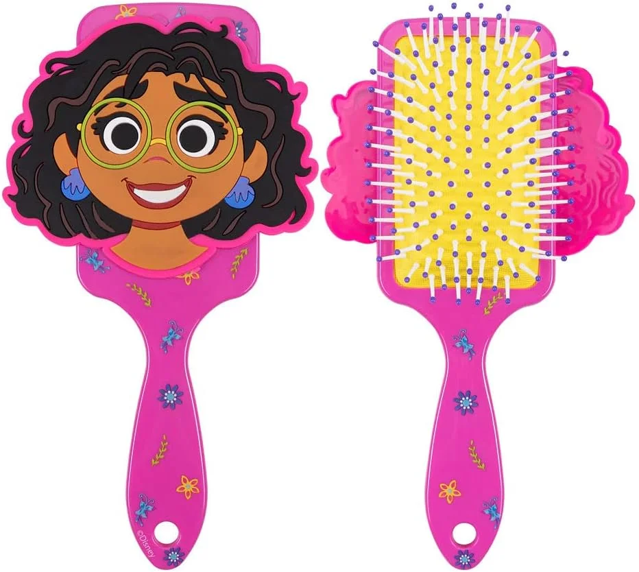 برس موی انکانتو - دسته قوی با موهای نرم روی بالشتک نرم - برس بزرگ گره باز کن برای موهای خیس یا خشک، مجعد، ضخیم، بلند، کوتاه - توصیه شده برای سنین 3 سال به بالا