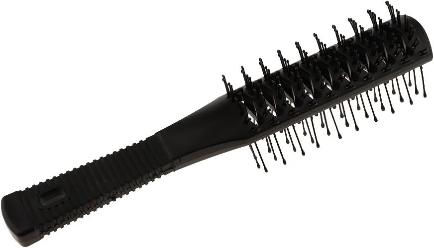 برس موی دو طرفه دریچه دار، برس حرفه ای ردیفی دریچه دار برای آقایان و بانوان، برای خشک کردن موهای خیس، کوتاه، مجعد یا صاف