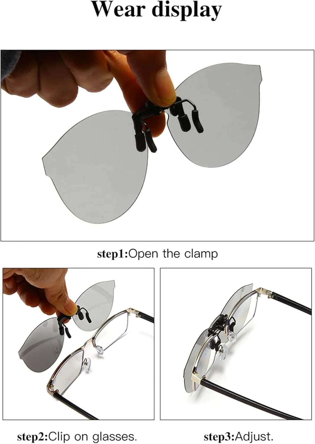 عینک آفتابی گیره ای بدون فریم پلاریزه MAKINGTEC، لنز بدون لبه با قابلیت چرخش و محافظت UV400 ضد بازتاب نور برای رانندگی، ورزش های فضای باز، ماهیگیری، روزهای بارانی و مه آلود برای مردان و زنان عینک آفتابی گیره ای بدون فریم پلاریزه MAKINGTEC، لنز بدون لبه با قابلیت چرخش و محافظت UV400 ضد بازتاب نور برای رانندگی، ورزش های فضای باز، ماهیگیری، روزهای بارانی و مه آلود برای مردان و زنان