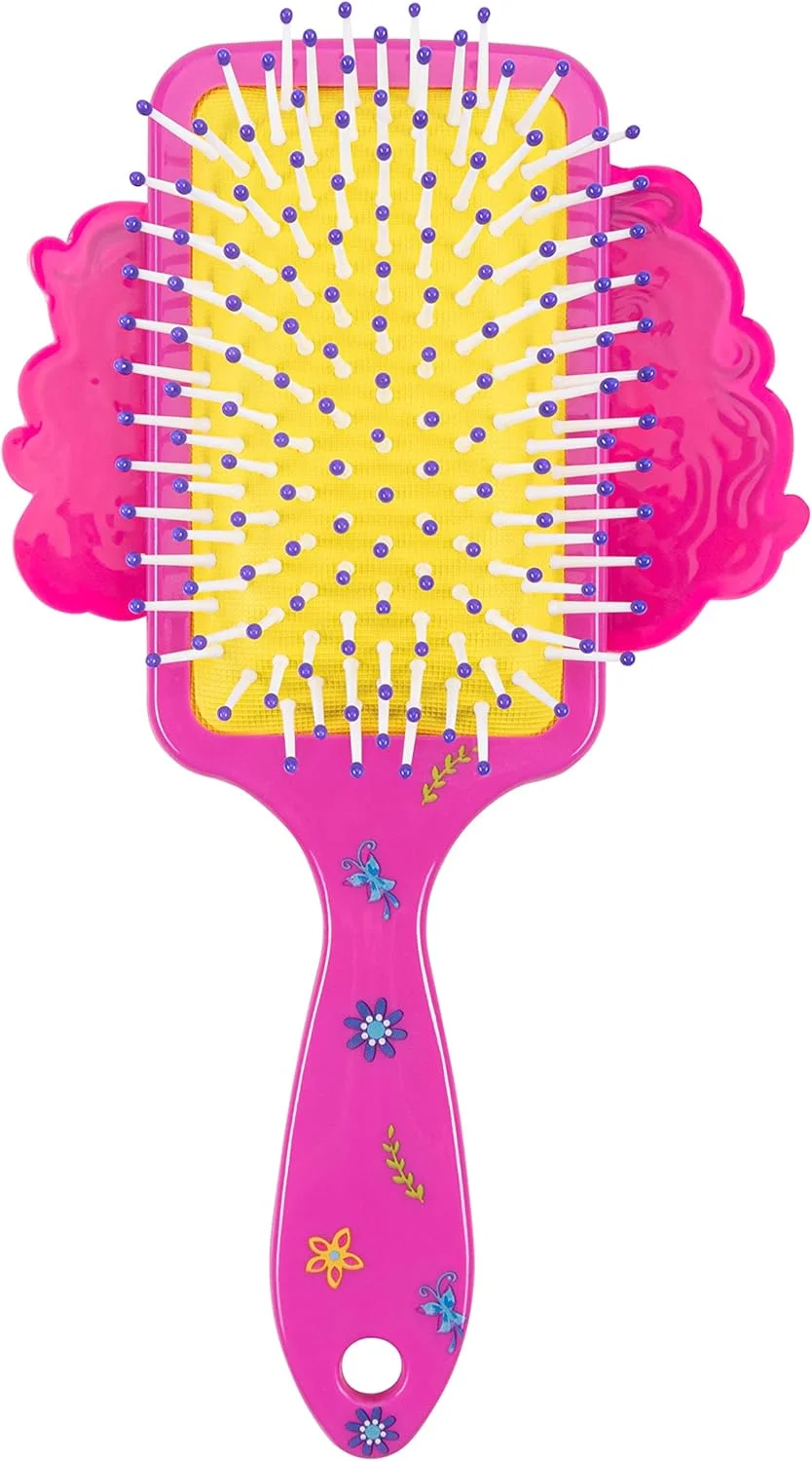 برس موی انکانتو - دسته قوی با موهای نرم روی بالشتک نرم - برس بزرگ گره باز کن برای موهای خیس یا خشک، مجعد، ضخیم، بلند، کوتاه - توصیه شده برای سنین 3 سال به بالا