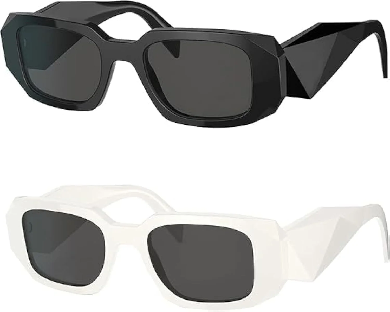 عینک آفتابی مستطیلی ترندی MAKINGTEC برای زنان و مردان، عینک آفتابی رانندگی رترو، فریم مربعی مد روز دهه 90