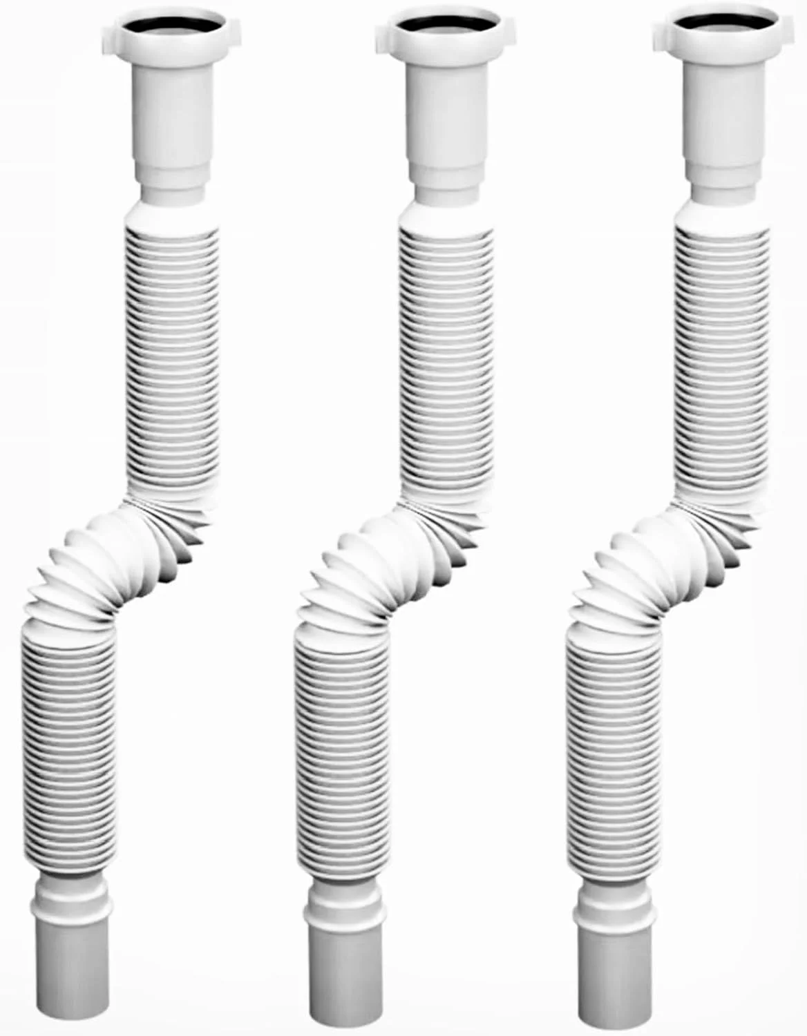پک 3 عددی لوله تخلیه سینک ظرفشویی قابل گسترش، 1¼ اینچ در 0.32 میلی متر، طول 80 سانتی متر، لوله فاضلاب انعطاف پذیر جهانی برای مونتاژ روشویی حمام و آشپزخانه پک 3 عددی لوله تخلیه سینک ظرفشویی قابل گسترش، 1¼ اینچ در 0.32 میلی متر، طول 80 سانتی متر، لوله فاضلاب انعطاف پذیر جهانی برای مونتاژ روشویی حمام و آشپزخانه