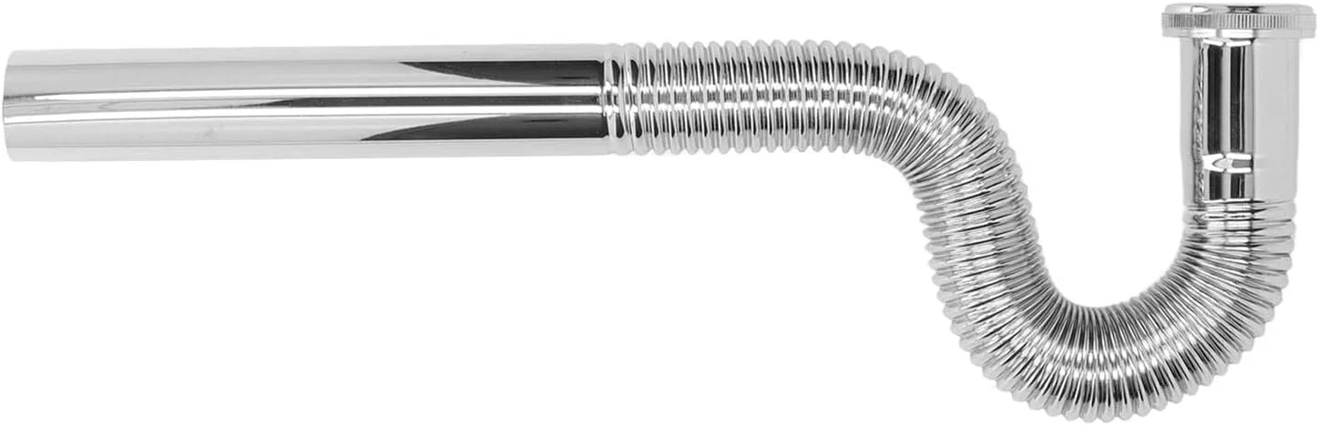 لوله تخلیه سینک انعطاف پذیر برنجی DUIMIMI با ورودی رزوه ای G1-1/4 اینچ، جلوگیری از بو، ورق موجدار، نصب آسان برای سینک ها، روکش نقره ای انعطاف پذیر لوله تخلیه سینک انعطاف پذیر برنجی DUIMIMI با ورودی رزوه ای G1-1/4 اینچ، جلوگیری از بو، ورق موجدار، نصب آسان برای سینک ها، روکش نقره ای انعطاف پذیر