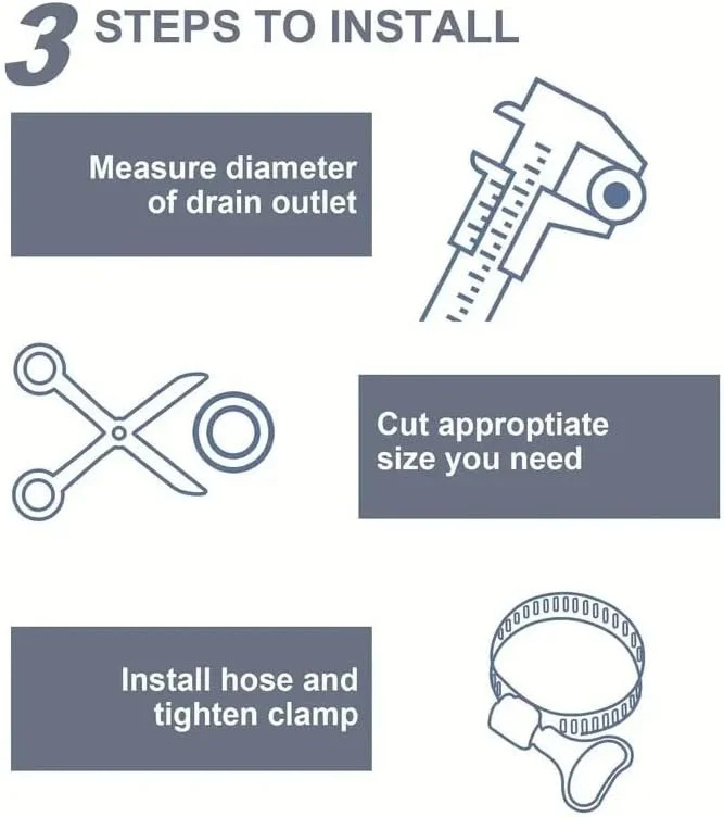 شلنگ تخلیه ماشین لباسشویی FDTY، کیت های اتصال شلنگ تخلیه ماشین ظرفشویی انعطاف پذیر، شلنگ تخلیه راه راه ماشین لباسشویی، برای ماشین ظرفشویی، ماشین لباسشویی (1 متر (3.28 فوت))