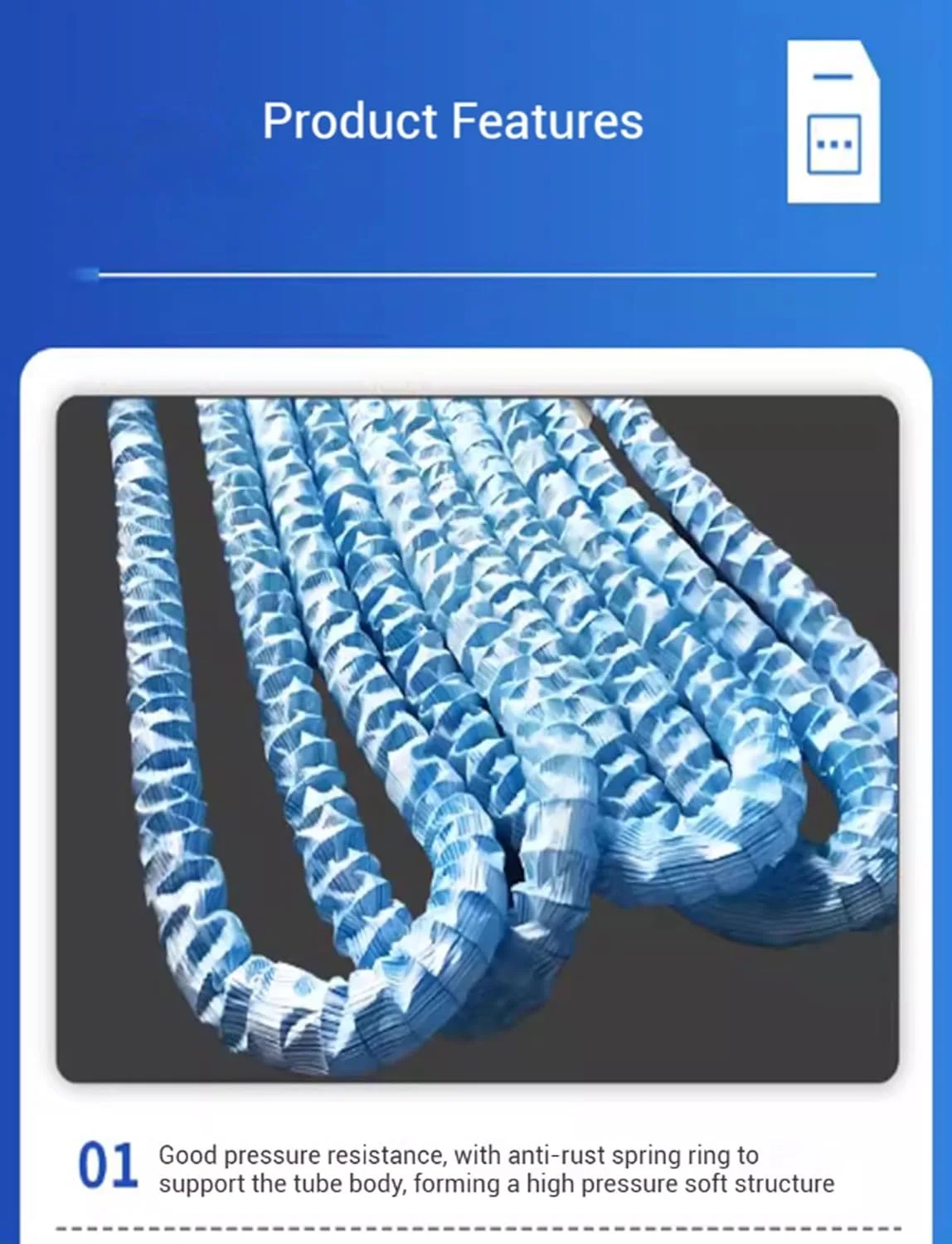 لوله زهکشی انعطاف پذیر آبی 2 اینچی، لوله زهکشی قابل گسترش و نفوذپذیر برای فضای باز، مناسب برای پشت دیوار حائل، لوله راه راه زهکشی (1 متر)(4 متر/13 فوت)