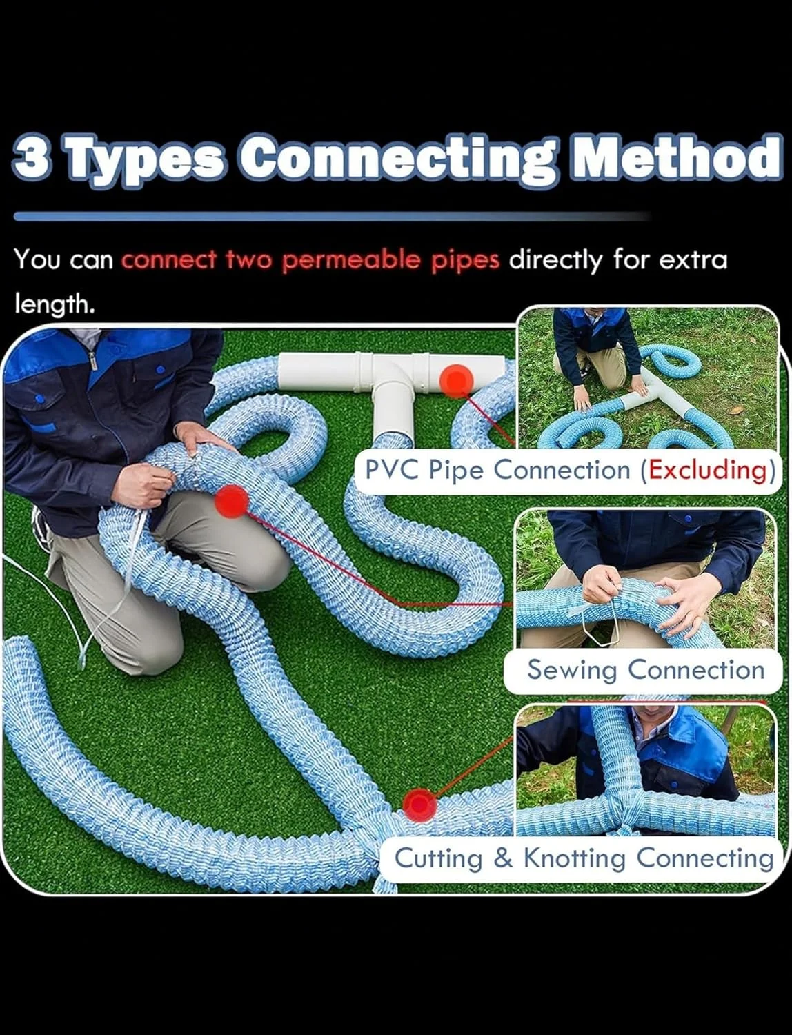 لوله زهکشی انعطاف پذیر پارچه نبافته با سیم فولادی، لوله زهکش فرانسوی راه راه، شیلنگ نفوذپذیر انعطاف پذیر باغ 5 سانتی متر برای پیاده رو چمن (9 متر) لوله زهکشی انعطاف پذیر پارچه نبافته با سیم فولادی، لوله زهکش فرانسوی راه راه، شیلنگ نفوذپذیر انعطاف پذیر باغ 5 سانتی متر برای پیاده رو چمن (9 متر)