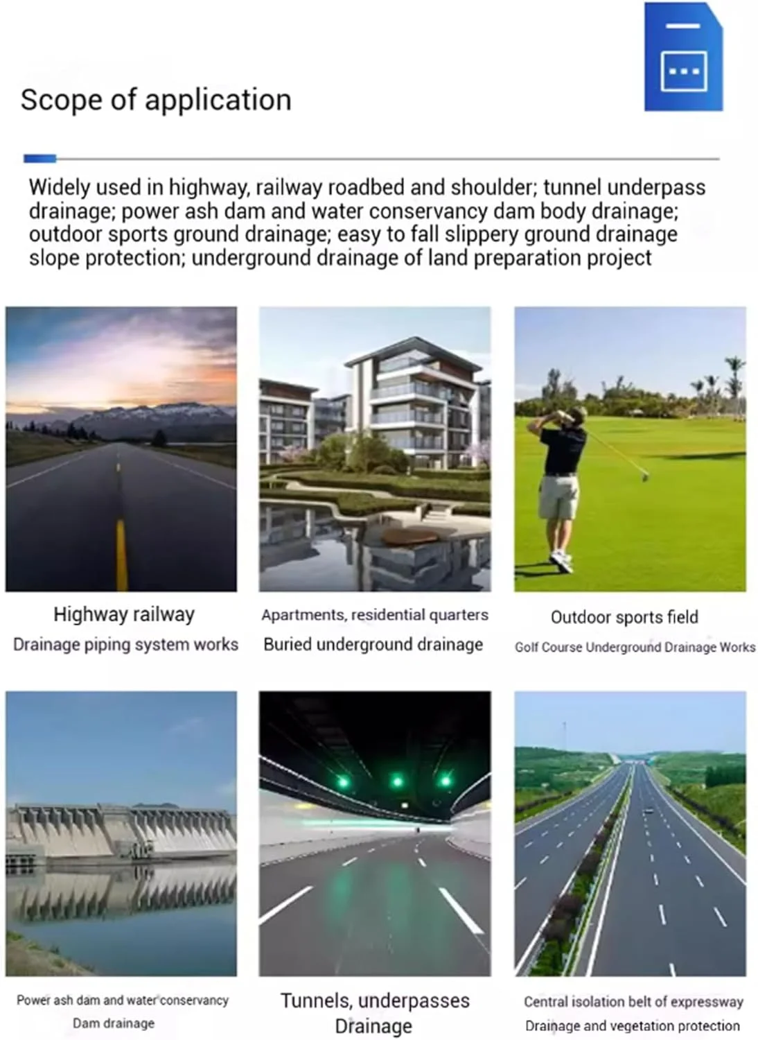 لوله زهکشی انعطاف پذیر آبی 2 اینچی، لوله زهکشی قابل گسترش و نفوذپذیر برای فضای باز، مناسب برای پشت دیوار حائل، لوله راه راه زهکشی (1 متر)(4 متر/13 فوت)