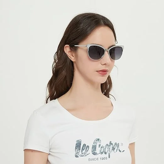 عینک آفتابی زنانه چشم گربه ای Lee Cooper با لنز پلاریزه و طیف خاکستری (LC1031C01)