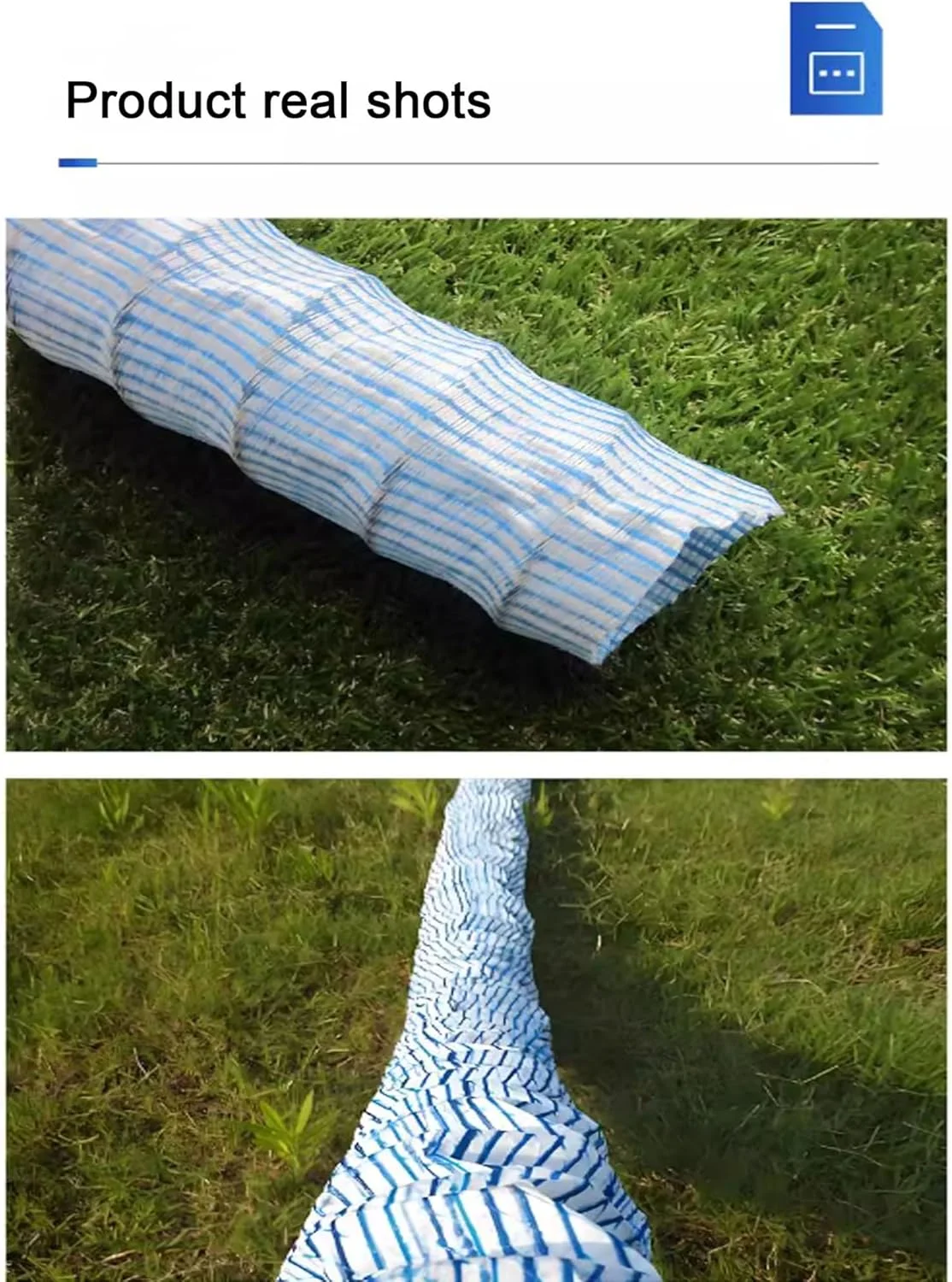 لوله زهکشی انعطاف پذیر آبی 2 اینچی، لوله زهکشی قابل گسترش و نفوذپذیر برای فضای باز، مناسب برای پشت دیوار حائل، لوله راه راه زهکشی (1 متر)(4 متر/13 فوت)