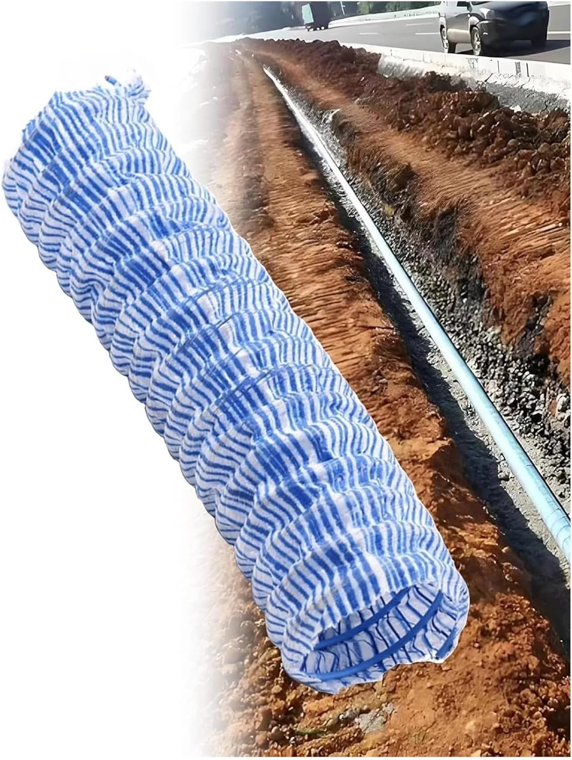 لوله زهکشی فرانسوی، لوله زهکشی انعطاف پذیر راه راه سوراخ دار قابل گسترش برای محوطه سازی، قطر لوله 50 میلی متر، زهکشی نرم نفوذی فرانسوی (10 متر / 32.8 فوت) لوله زهکشی فرانسوی، لوله زهکشی انعطاف پذیر راه راه سوراخ دار قابل گسترش برای محوطه سازی، قطر لوله 50 میلی متر، زهکشی نرم نفوذی فرانسوی (10 متر / 32.8 فوت)