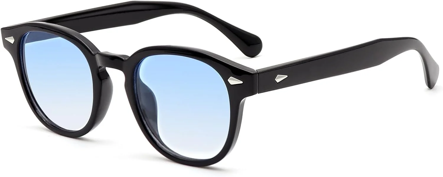 عینک آفتابی گرد رترو LHSDMOAT به سبک دهه 70، عینک آفتابی گرد قدیمی با محافظت UV400، عینک آفتابی دایره ای با لنز رنگی مد روز برای مردان و زنان