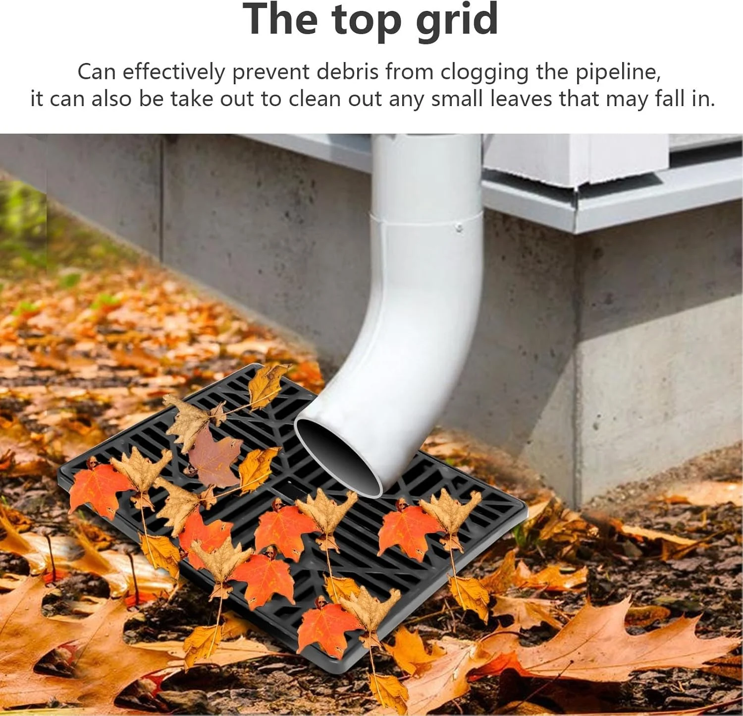 لوله تخلیه آب باران Omabeta، جنس پلی پروپیلن، طراحی شیب دار، دارای دو سوراخ تخلیه، شلنگ خرطومی انعطاف پذیر با تقویت فولادی، نصب آسان، افزایش طول لوله تخلیه آب باران